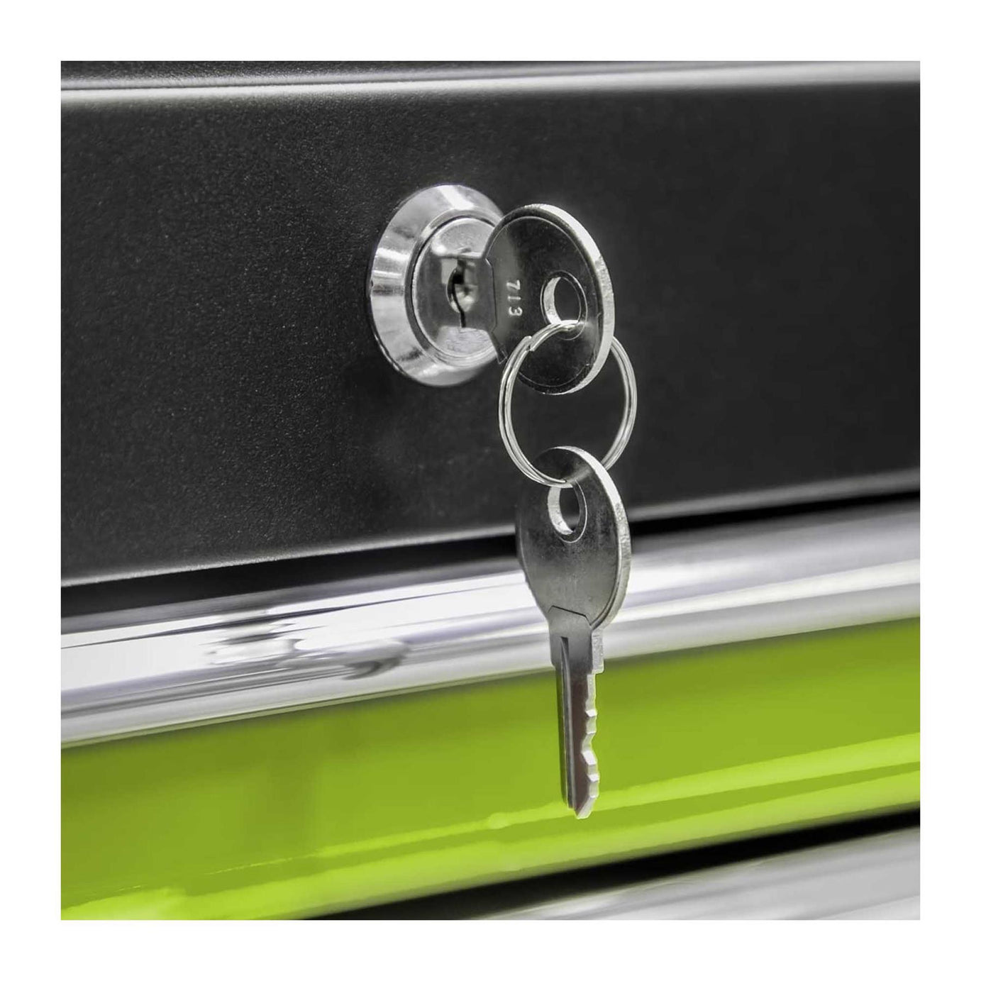 Sealey Topchest & Rollcab Combination 6 Drawer with Ball-Bearing Slides - Hi-Vis Green