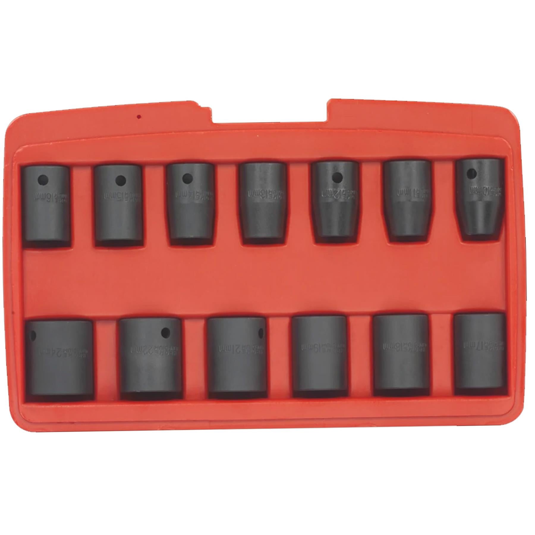 Sealey Impact Socket Set 13pc 1/2"Sq Drive Metric