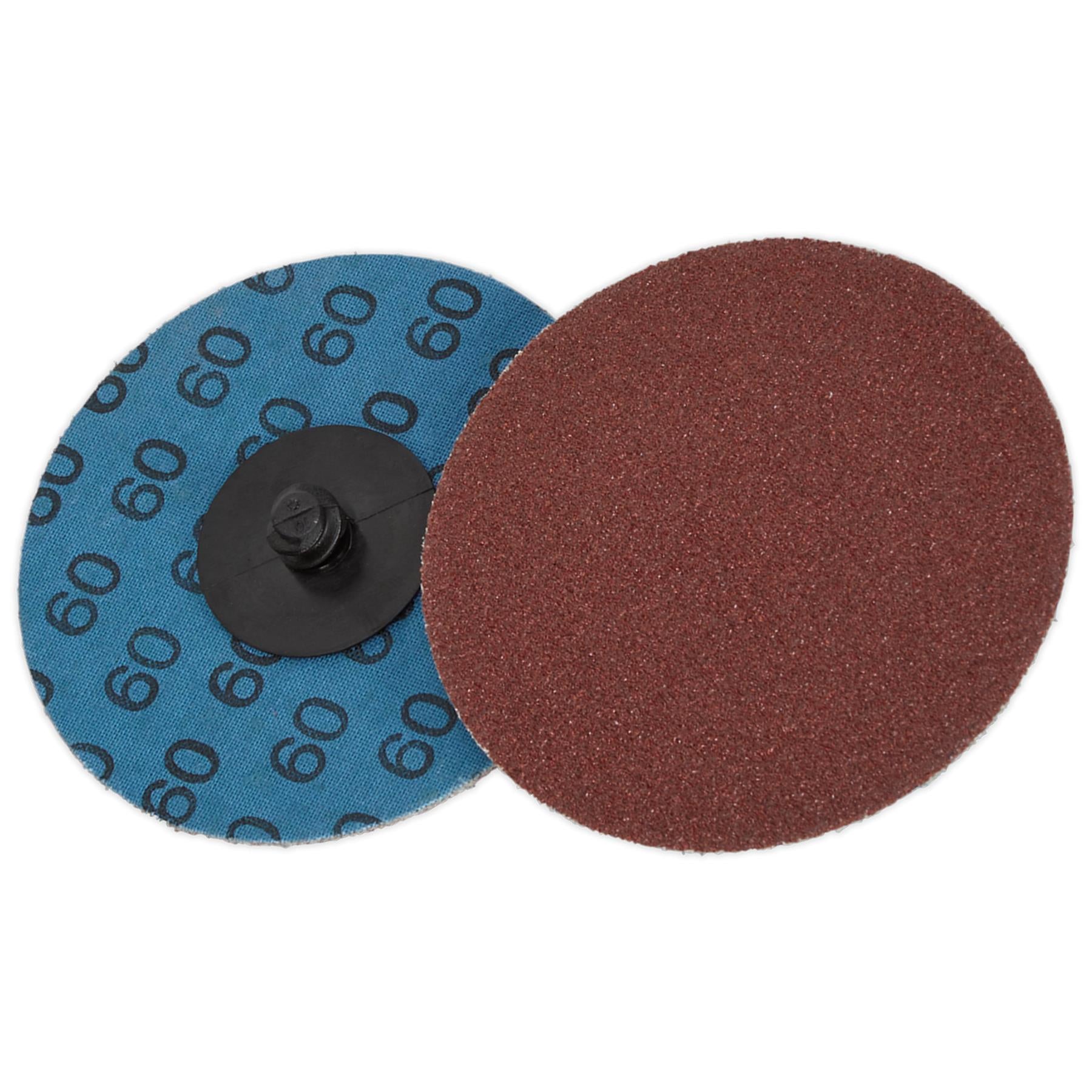 Sealey Quick-Change Sanding Disc 75mm 60Grit Pack of 10