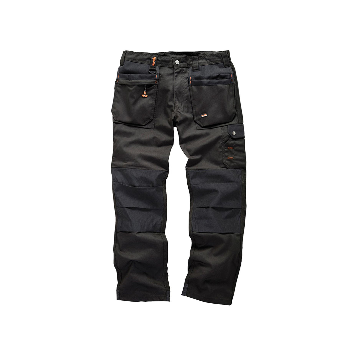 Scruffs WORKER PLUS Work Trousers Black Trade Hardwearing Combat Cargo Size 30"R