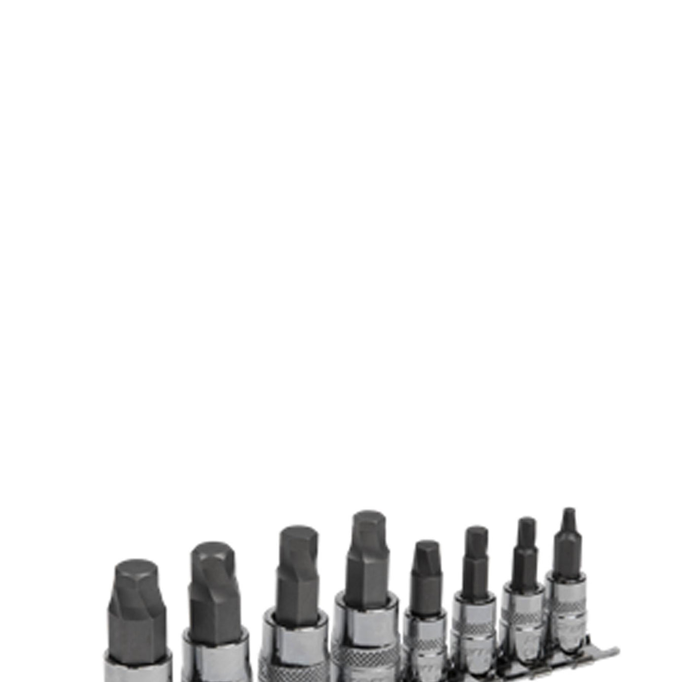 Sealey Hex Socket Bit Set Lock-On 8pc 1/4" & 3/8"Sq Drive Metric