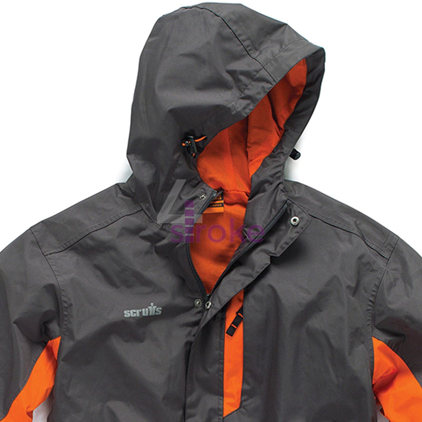 Worker Jacket All Weather Waterproof Jacket Hardwearing Nylon Fabric CharcoalXXL
