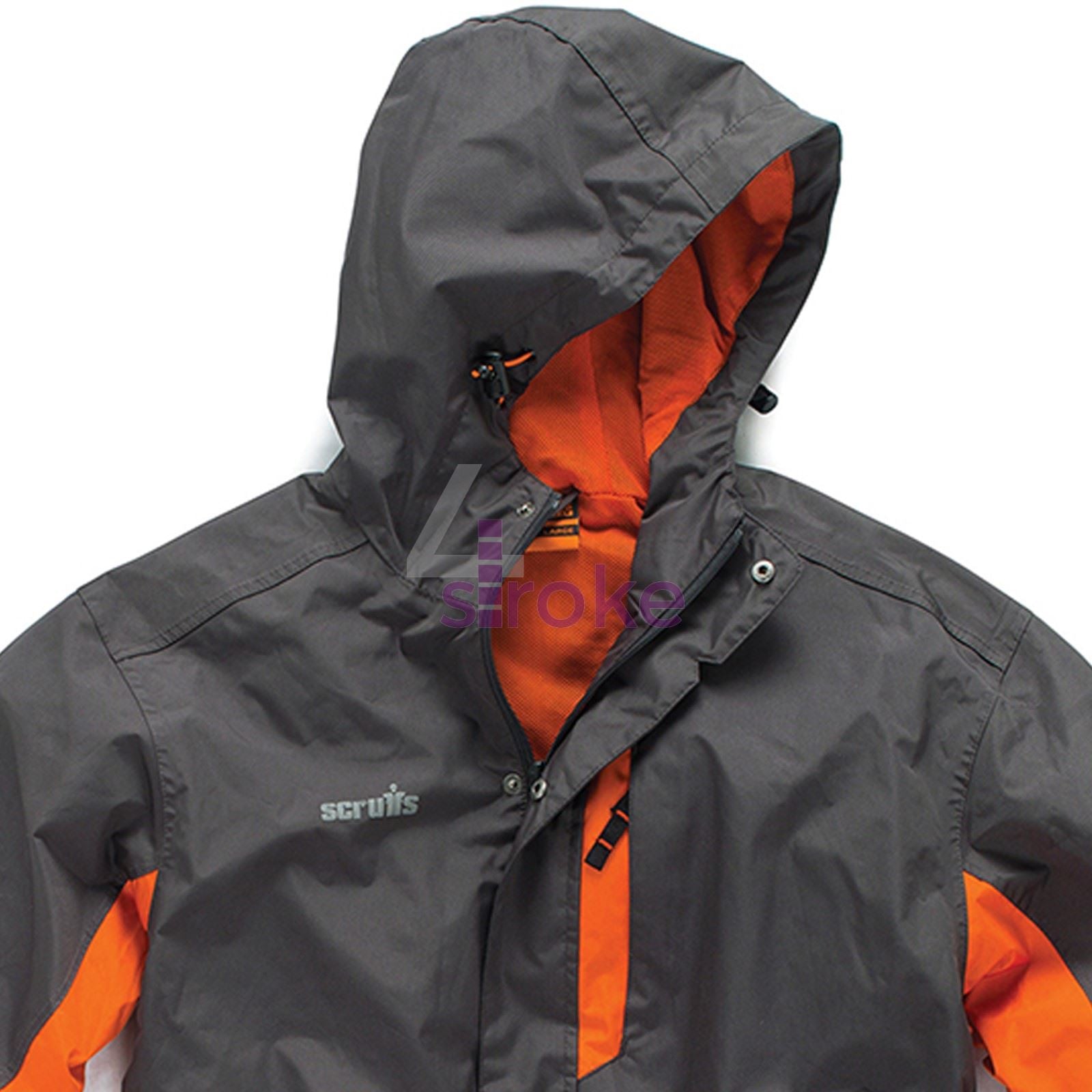 Worker Jacket All Weather Waterproof Jacket Hardwearing Nylon Fabric CharcoalXXL