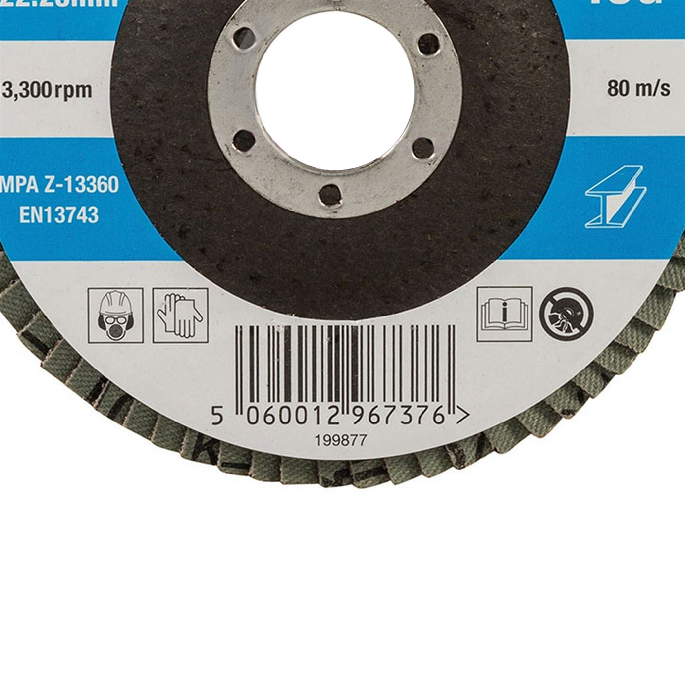 Aluminium Oxide Flap Disc Use On Steel Cast Iron Alloys And Wood 115mm 40 Grit