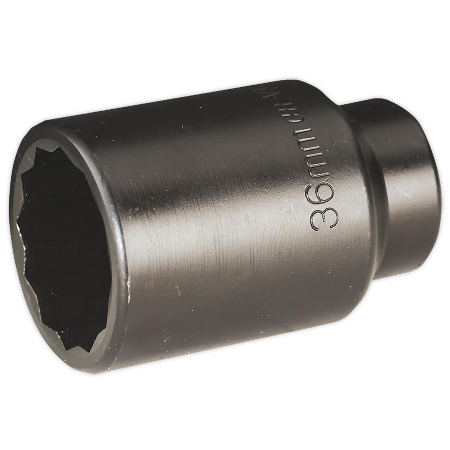 Sealey Impact Socket 36mm Bi-Hex Deep 1/2"Sq Drive