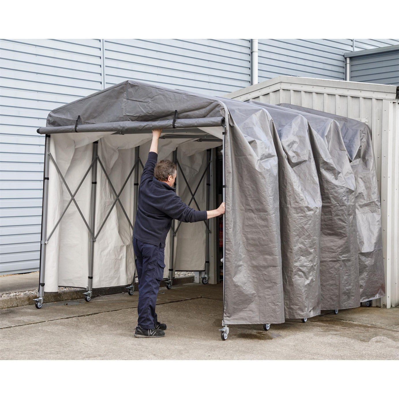 Sealey Foldable Steel Garage Extension 2.5 x 4.5 x 2.5m