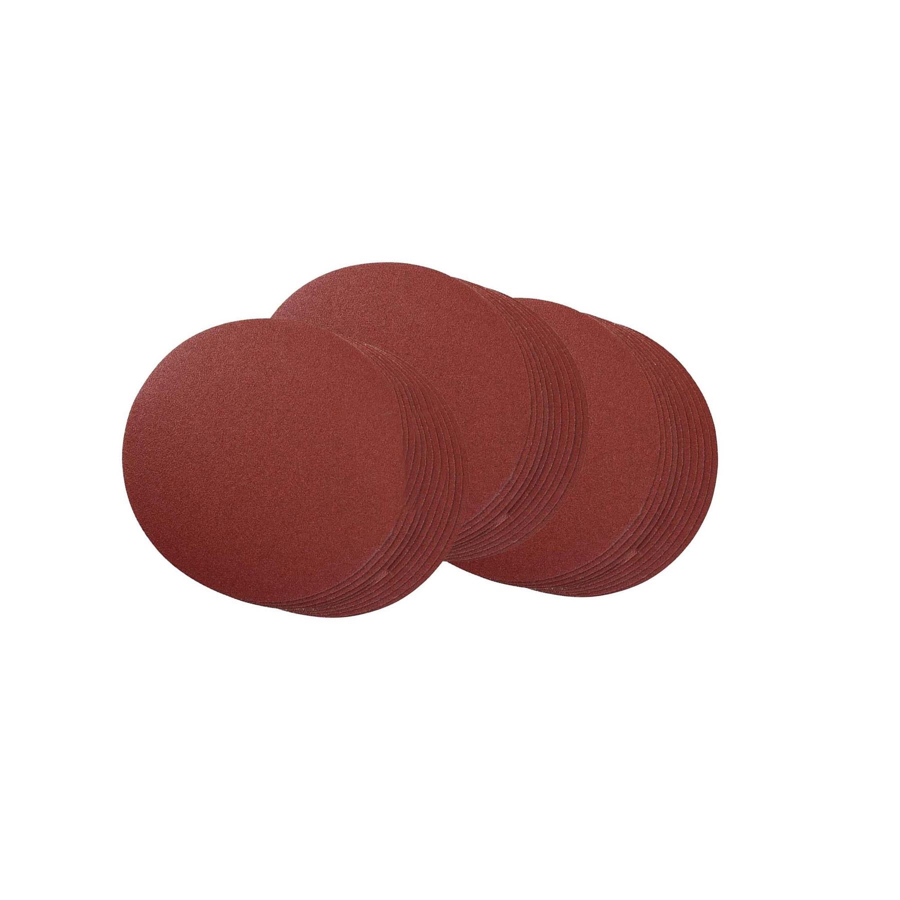 30 Sanding Discs 250mm 60 80 120 Grit Hook Loop Aluminium Oxide Sander Polisher