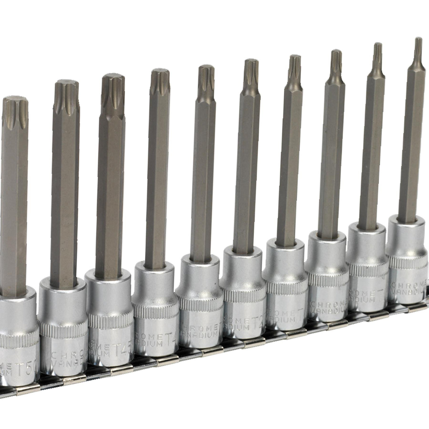Sealey TRX-Star* Socket Bit Set 10pc 3/8"Sq Drive 100mm