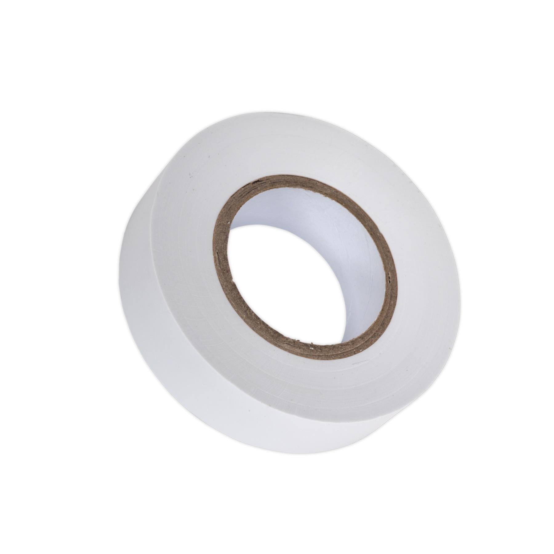 Sealey PVC Insulating Tape 19mm x 20m White Pack of 10