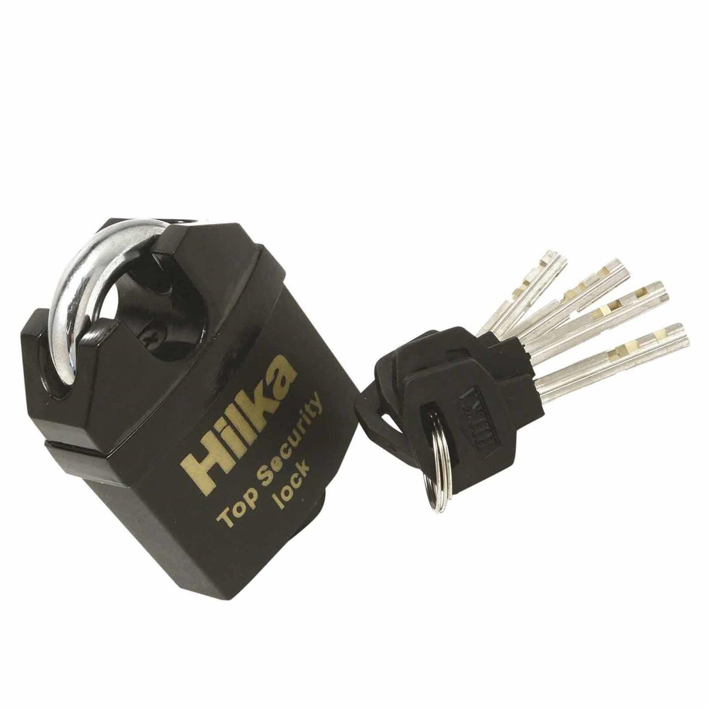 HEAVY DUTY CLOSED SHACKLE PADLOCK 65mm HIGH SECURITY Steel Lock 4 keys