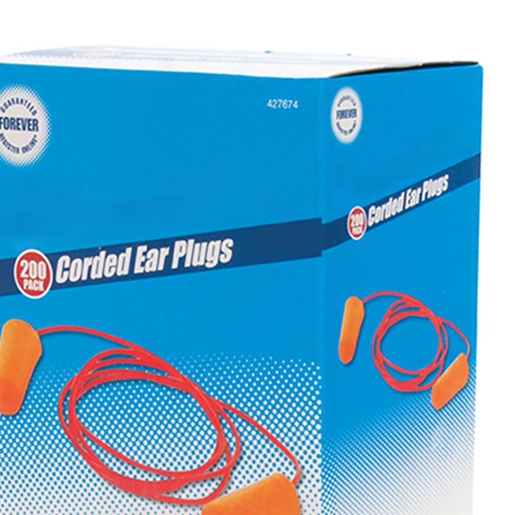 200Pk Corded Ear Plugs SNR 37Db Disposable Hygienic Corded Ear Plugs DIY