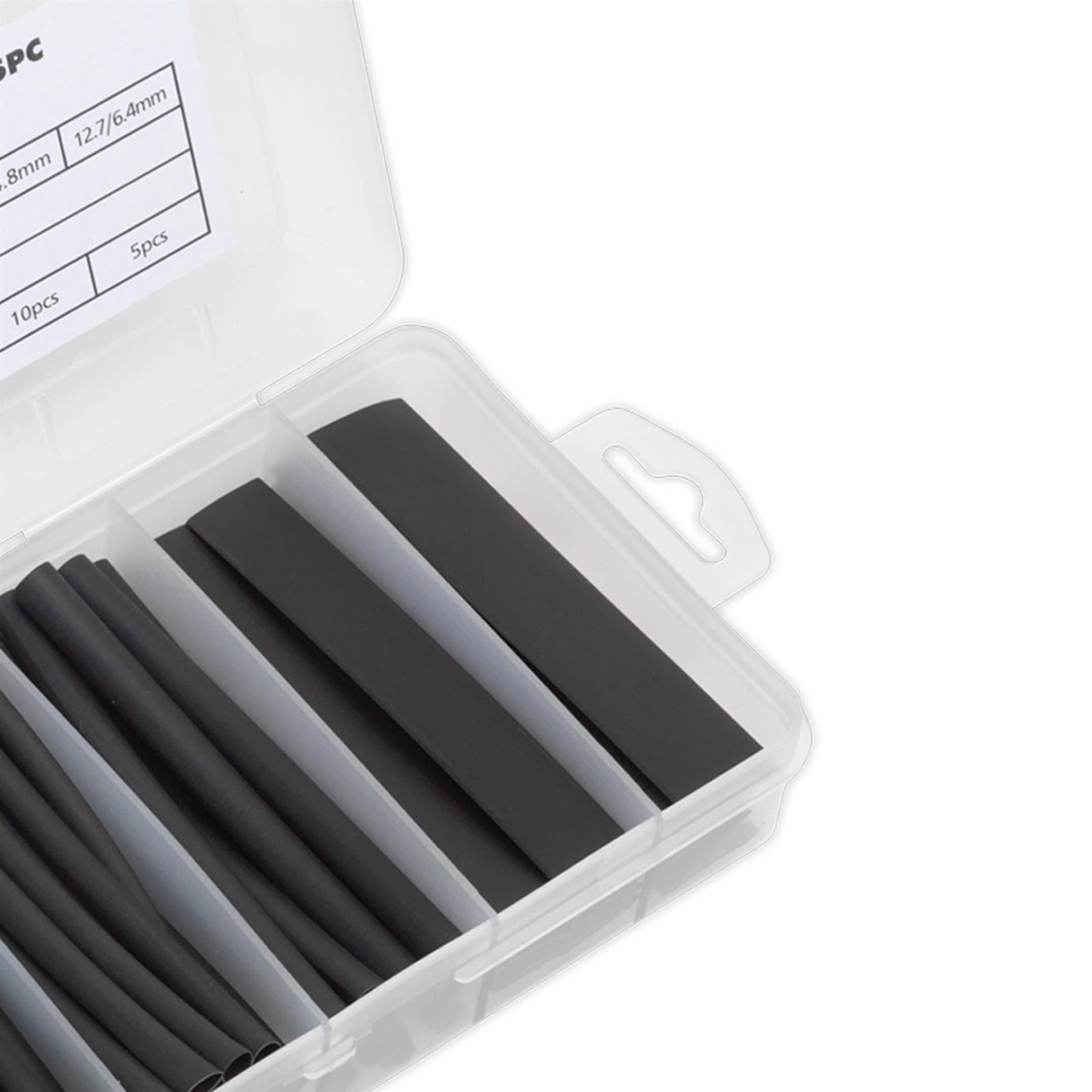 Sealey Heat Shrink Tubing Assortment 95pc 100mm Black