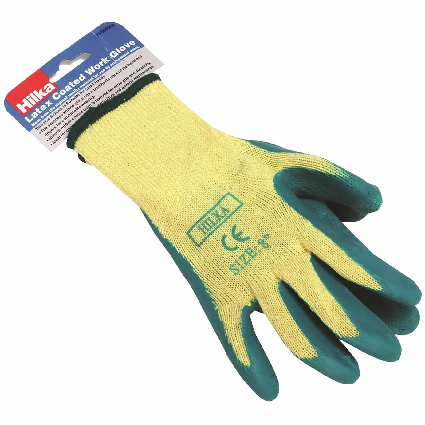 Green Latex Coated Work Gloves