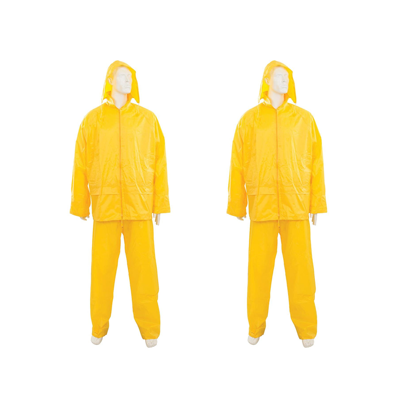 2Pce Rain Suit Yellow Large 74cm - 130cm (29 - 51") Includes Hood With Neck Cord