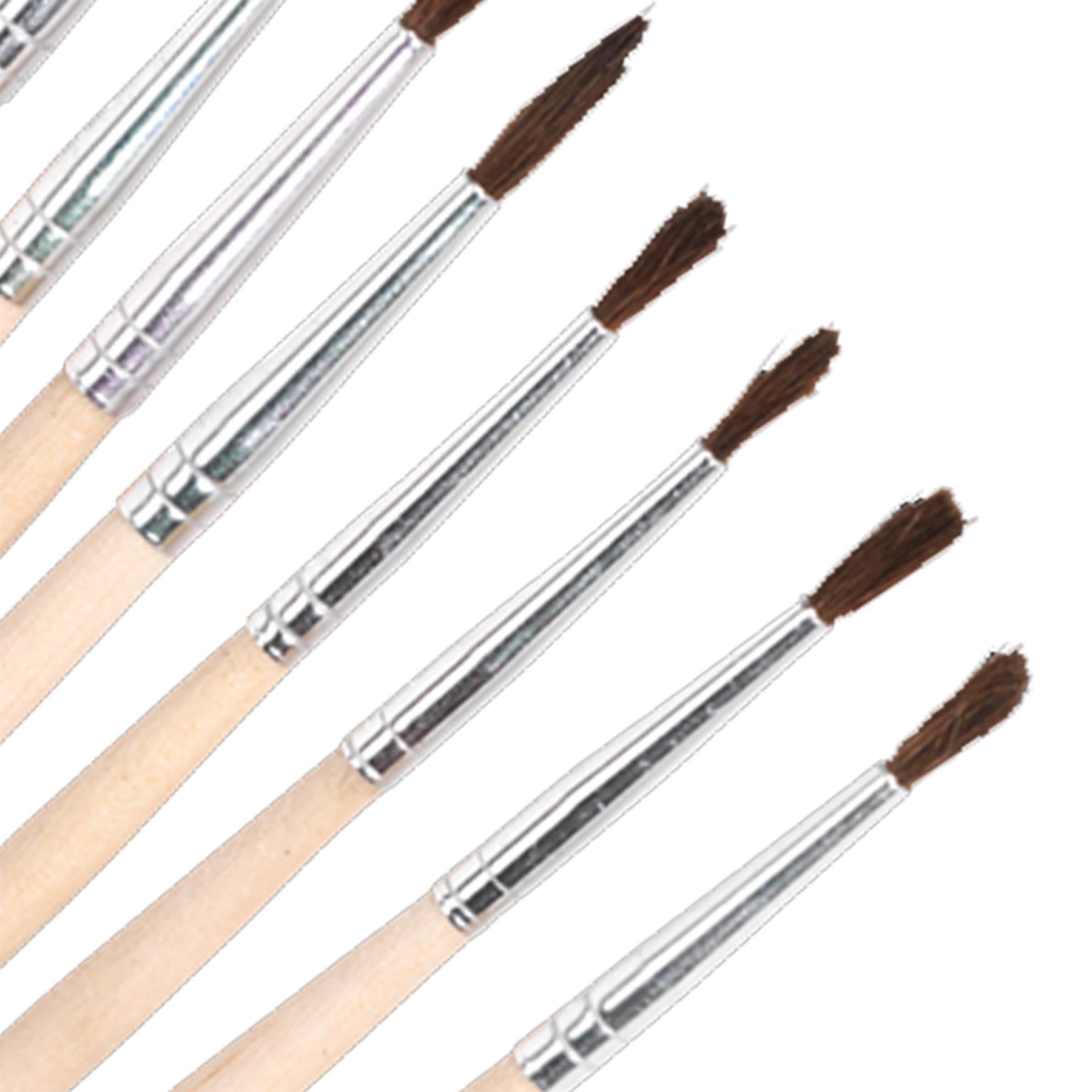 Sealey Touch-Up Paint Brush Assortment 10pc Wooden Handle