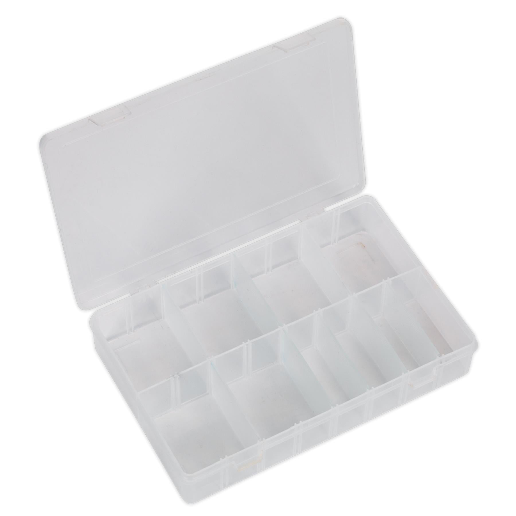 Sealey Assortment Box Partitioned Box With Hinged Lid With 8 Removable Dividers