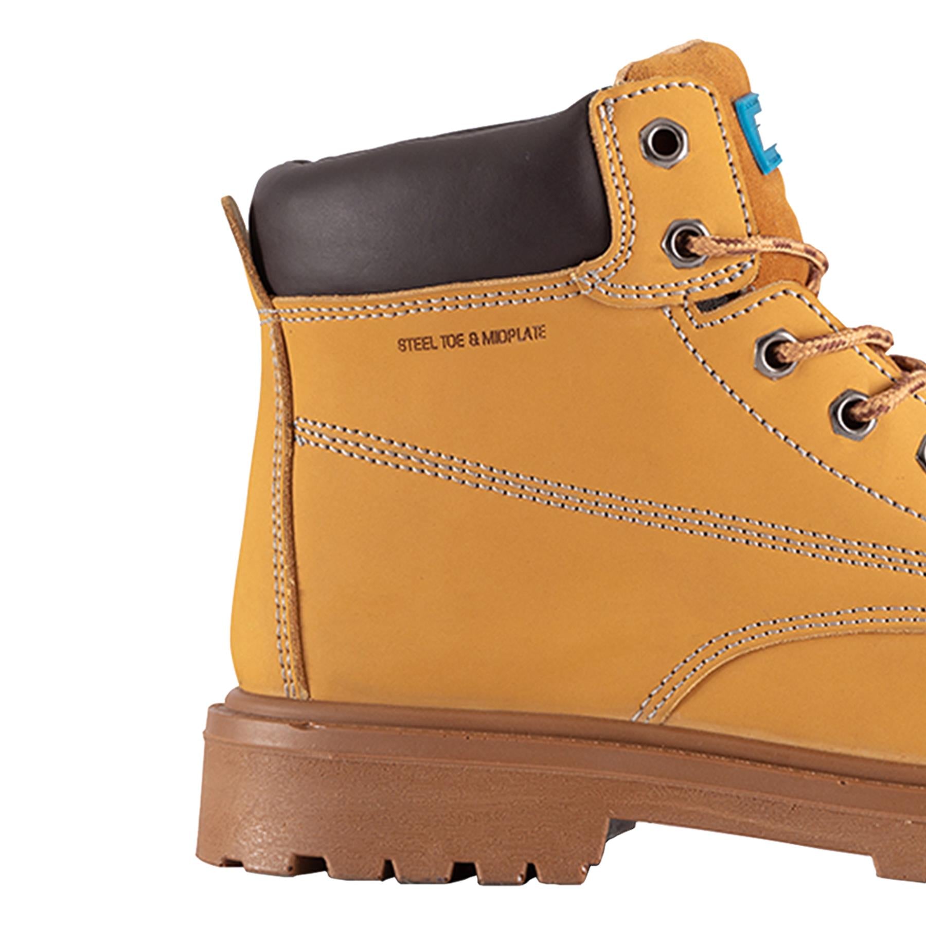 Tough Grit Oak Safety Boot Tan Size 8 / 42 Steel Toe Cap