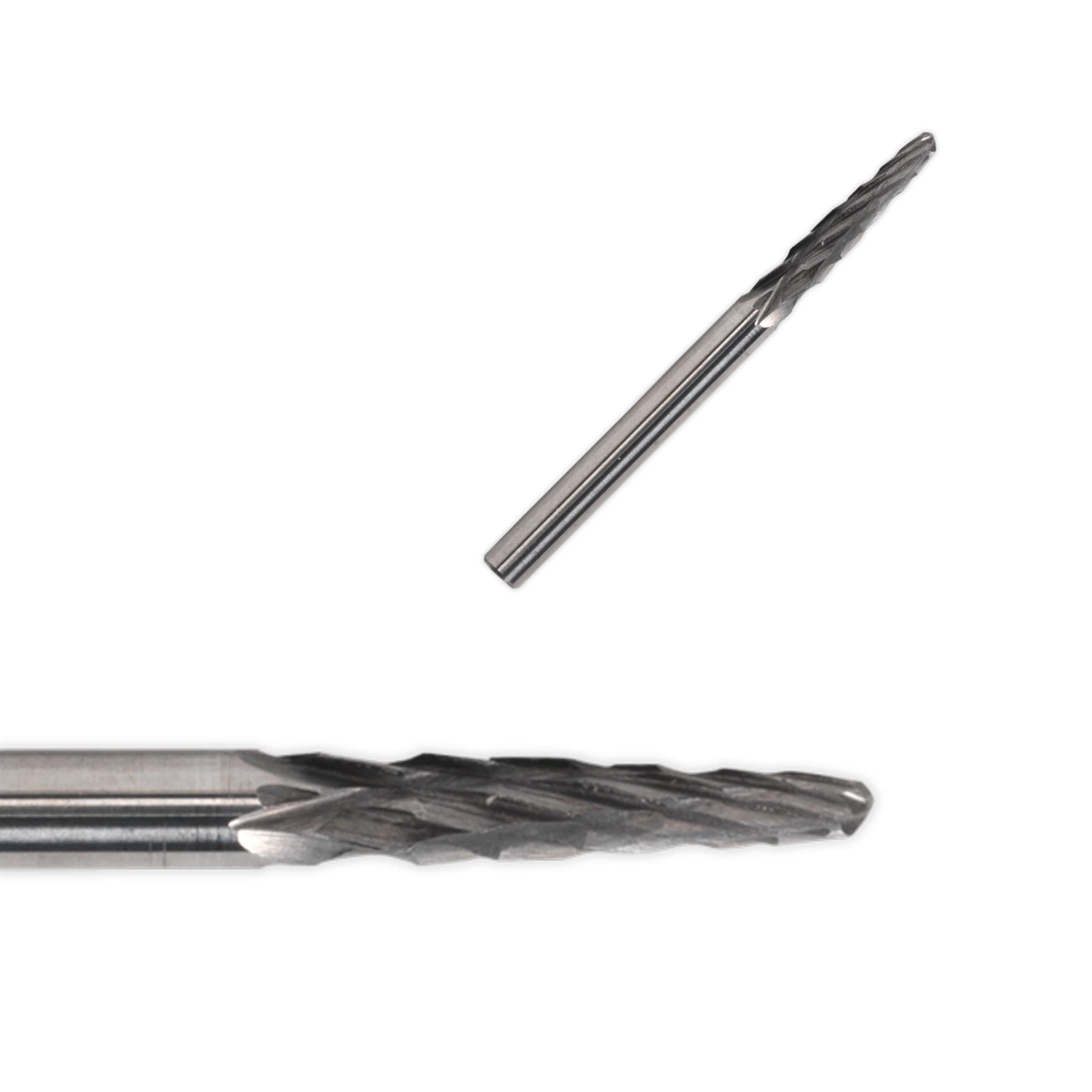 Sealey Micro Carbide Burr Ball Nose Taper 3mm Pack of 3
