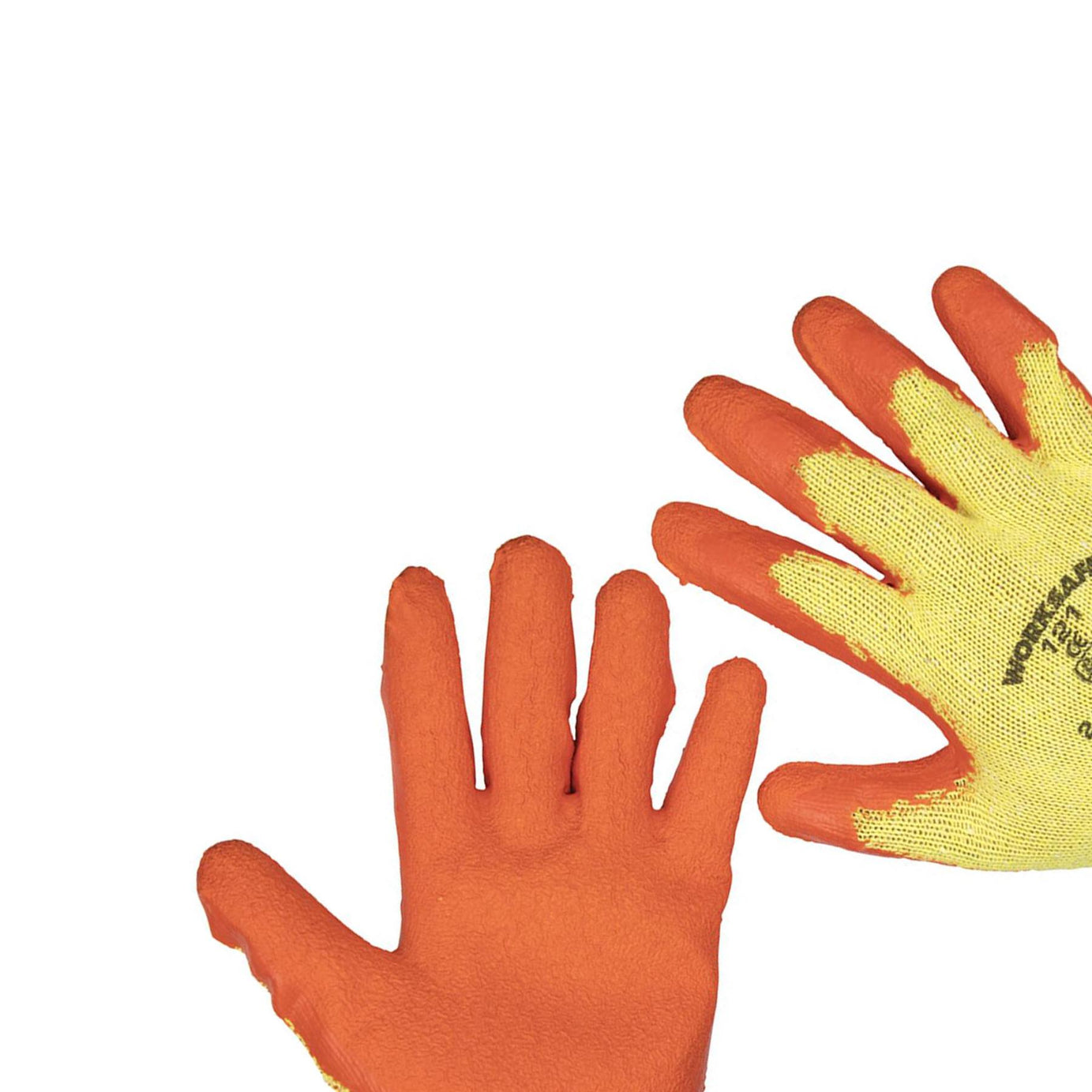 Sealey Latex Coated Work Gloves Builder Gardening Safety Grip Large 12 Pairs