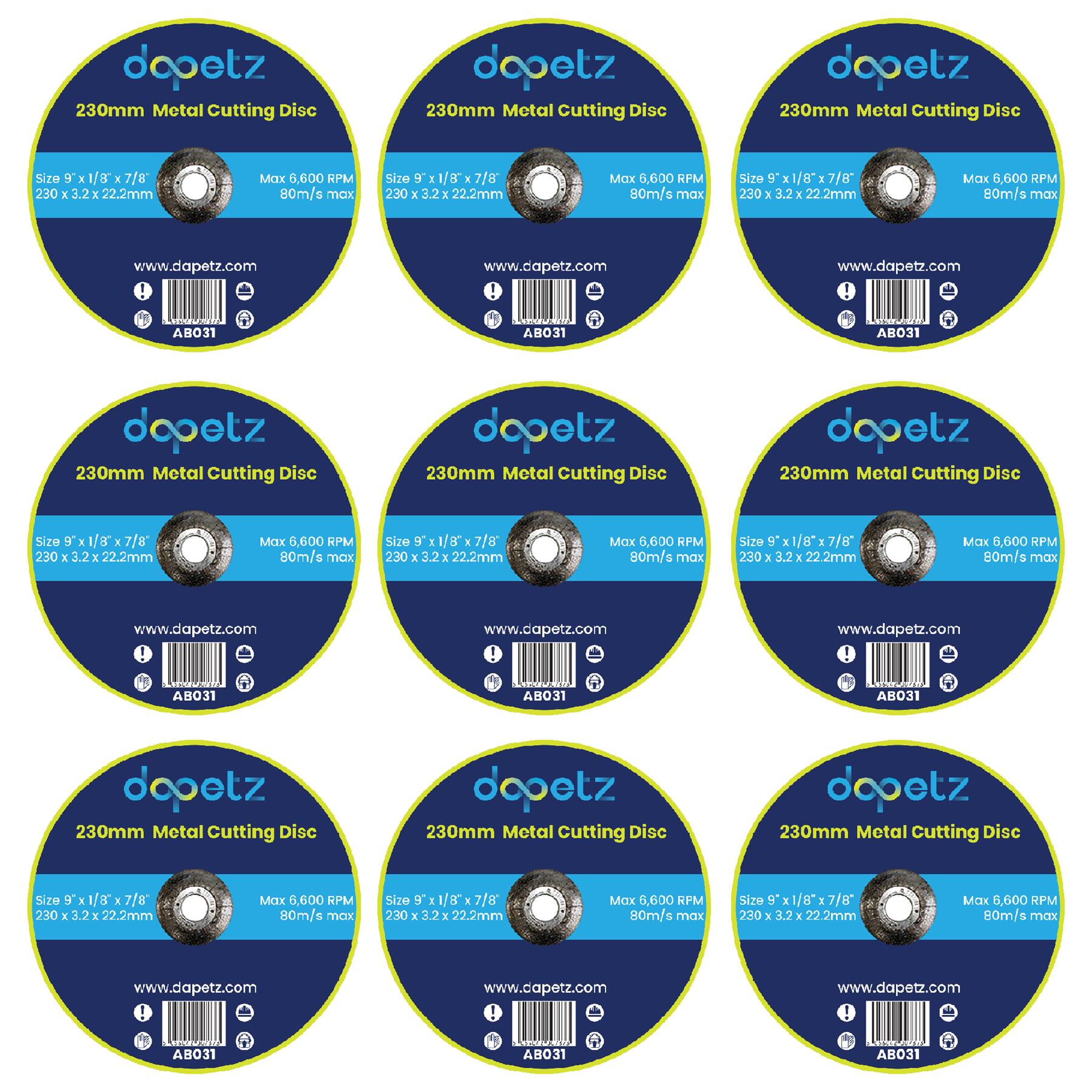 10x Metal Cutting Discs | Angle Grinder Disc Thin Stainless Steel 230mm