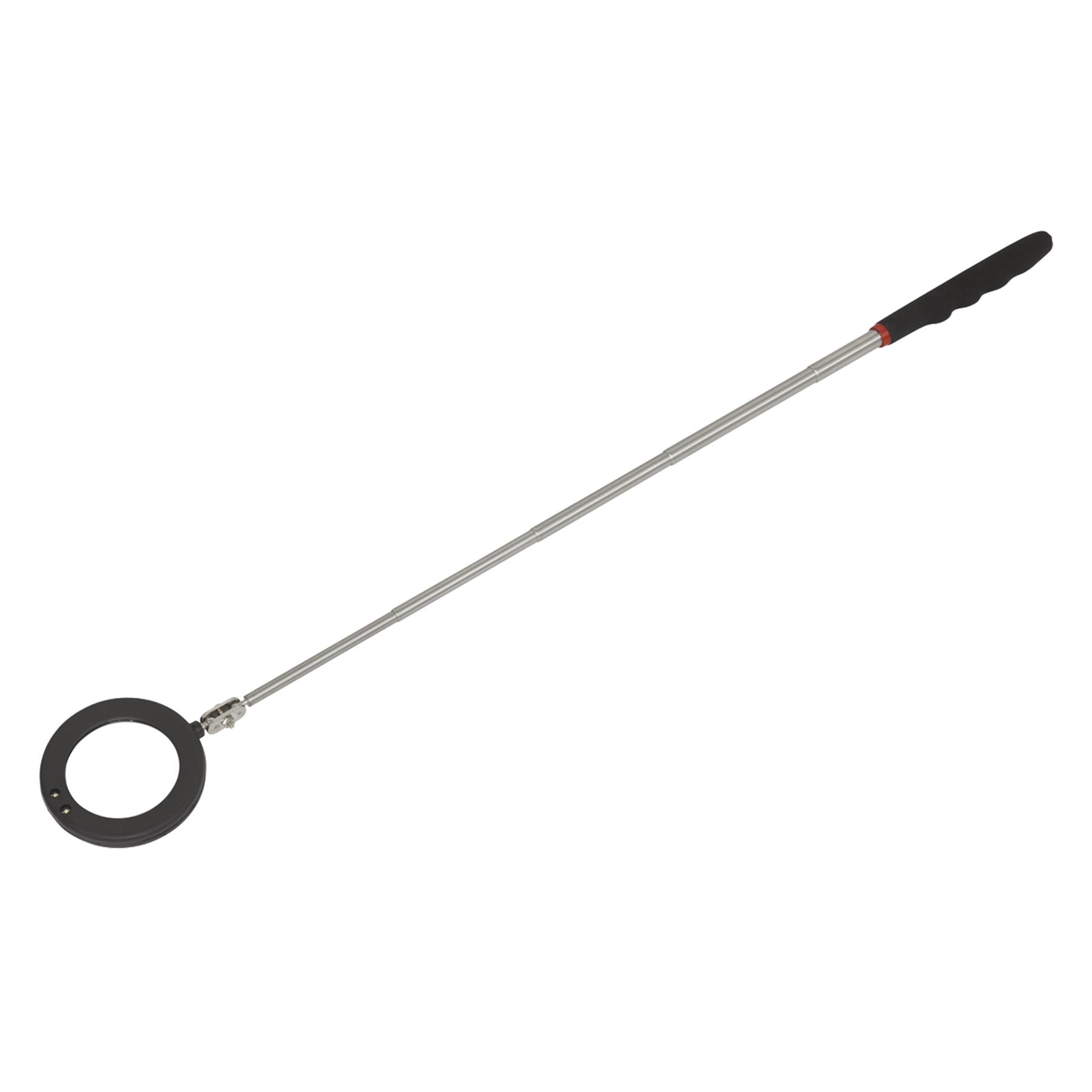 Sealey Telescopic Inspection Mirror 75mm with LED