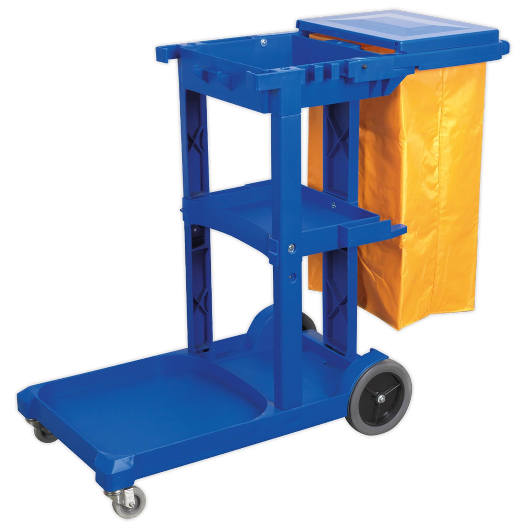 Sealey Janitorial Trolley Two Castors And Two Rubber Wheels.
