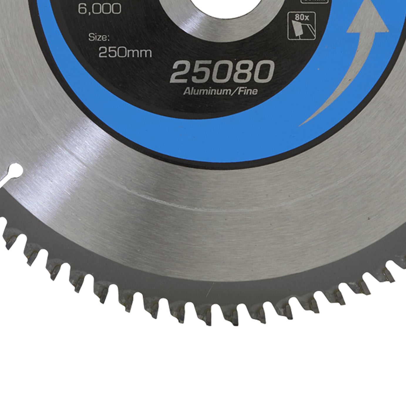 Sealey 25080/Ali 80tpu 250 x 30mm Aluminium Circular Saw Steel Cutting Blade