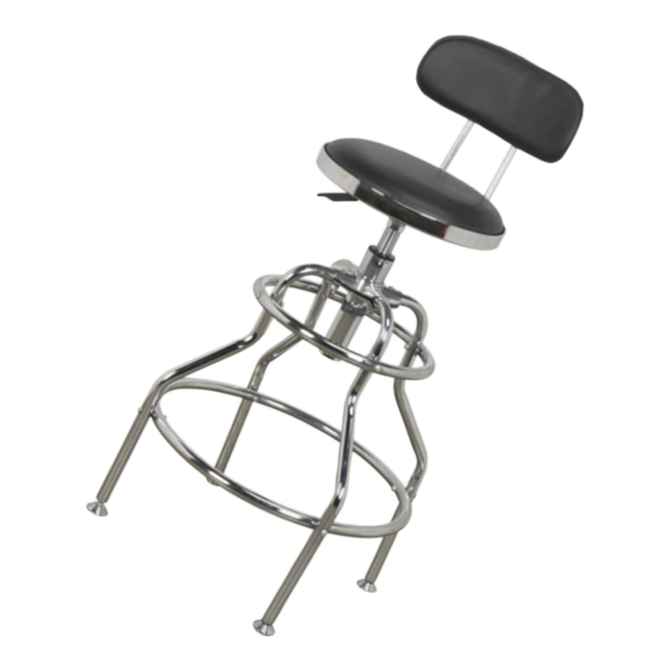 Sealey Workshop Stool Pneumatic Adj Height Swivel Seat & Back Rest