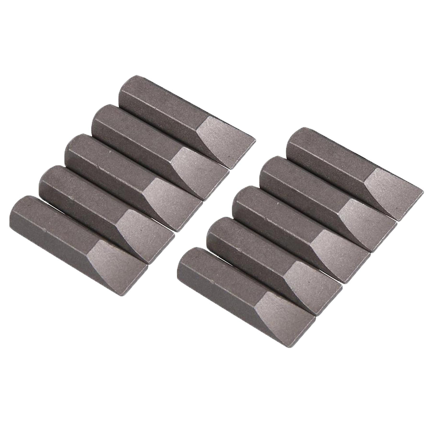 Slotted Screwdriver Bits 7mm CRV Chrome Vanadium Steel 1/4" Hex Drive 10Pcs