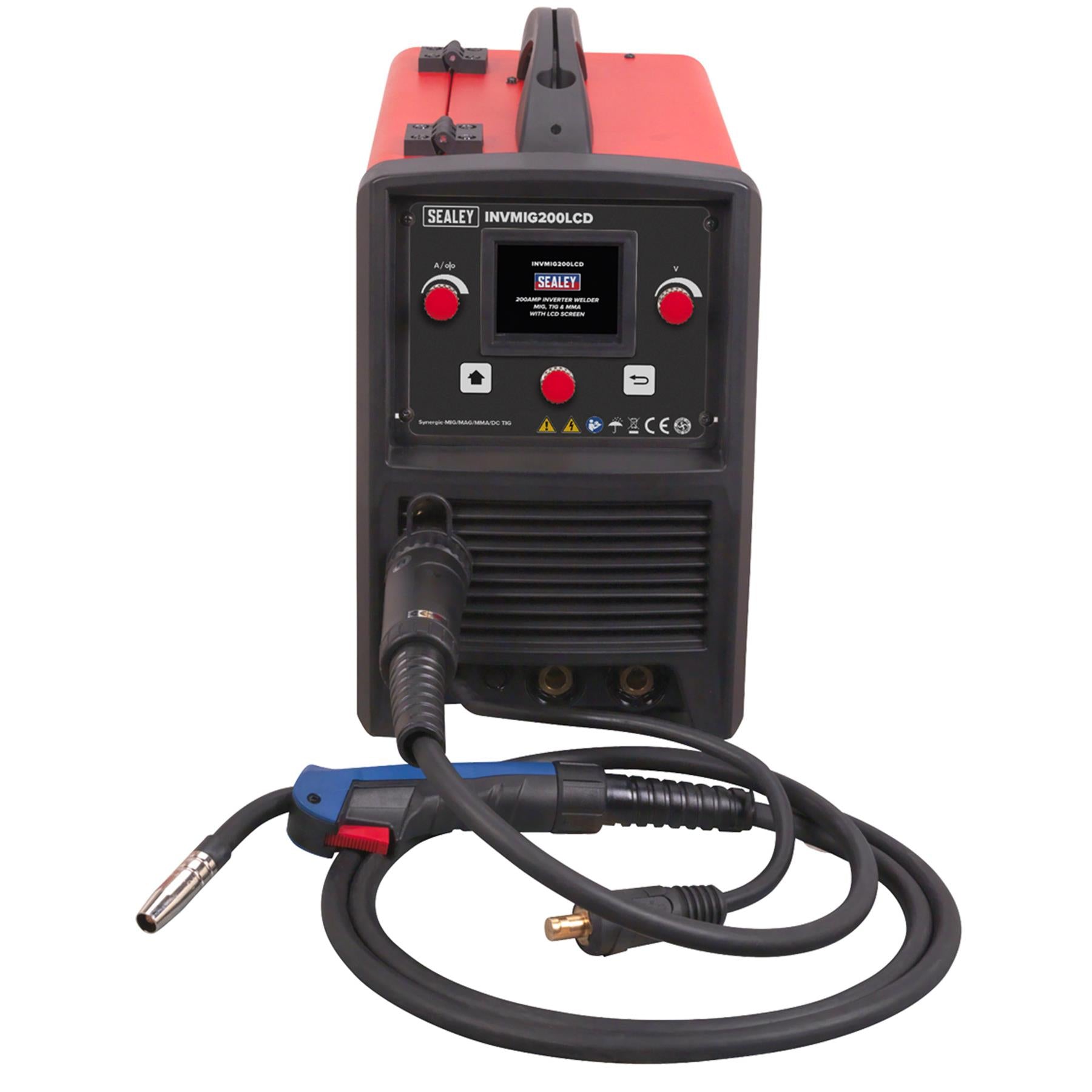Sealey Inverter Welder MIG, TIG & MMA 200A with LCD Screen