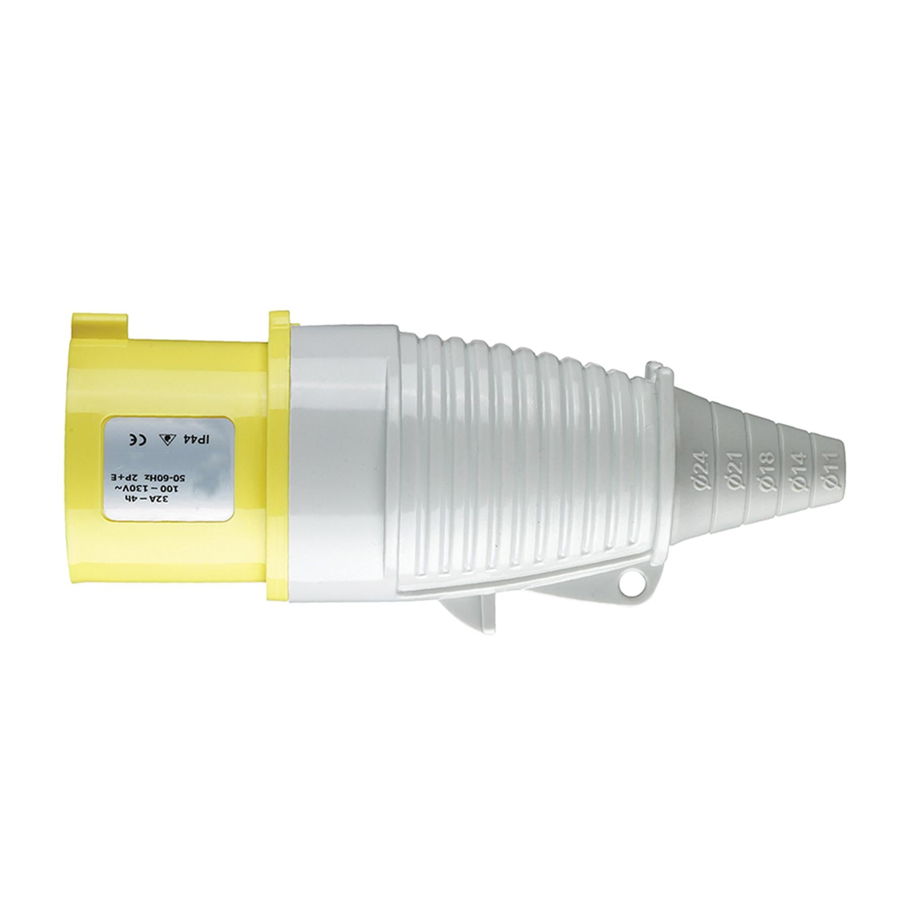 Defender 32A Plug Yellow 110V Electrical Industrial