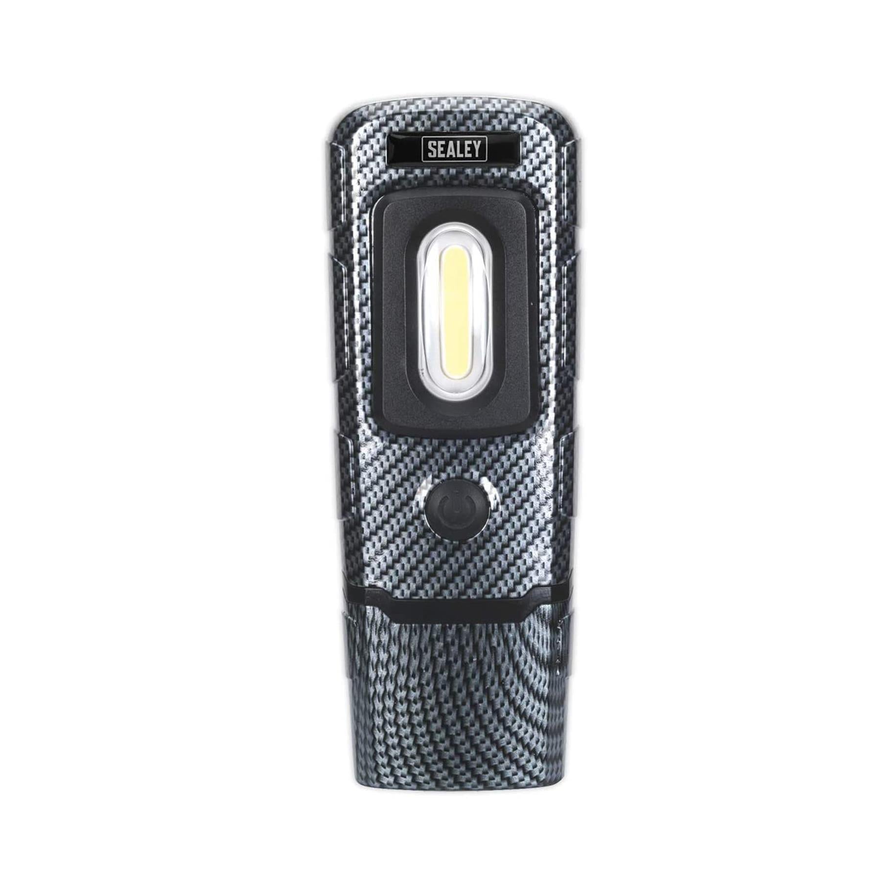 Sealey R/Charge 360 Insp Light 3W COB & 1W SMD LED Carbon Fibre LI