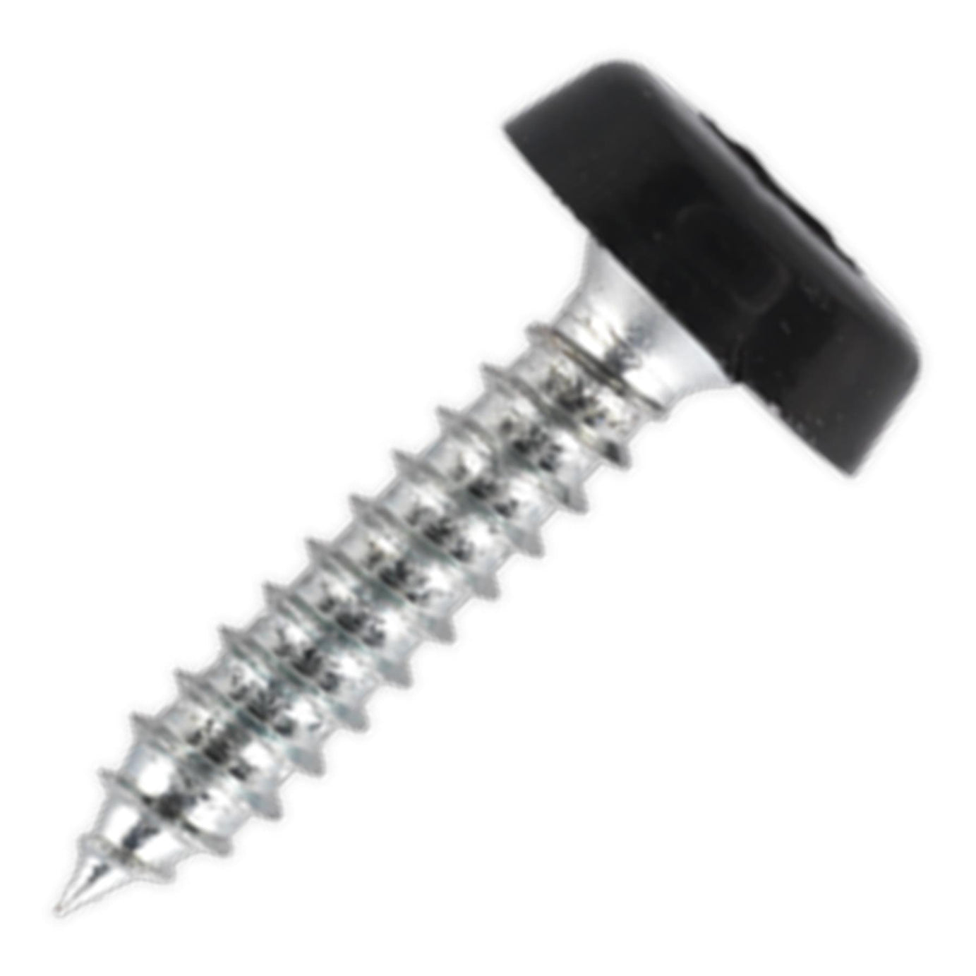Sealey Numberplate Screw Plastic Head 4.8 x 24mm Black Pack of 50