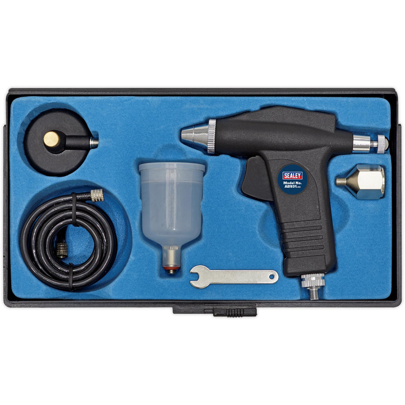 Sealey Airbrush Compressor Kit Air Brush With Composite Body Without Propellant