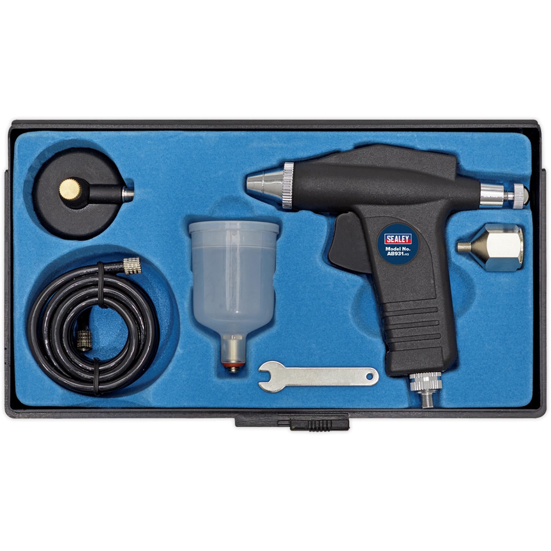 Sealey Airbrush Compressor Kit Air Brush With Composite Body Without Propellant