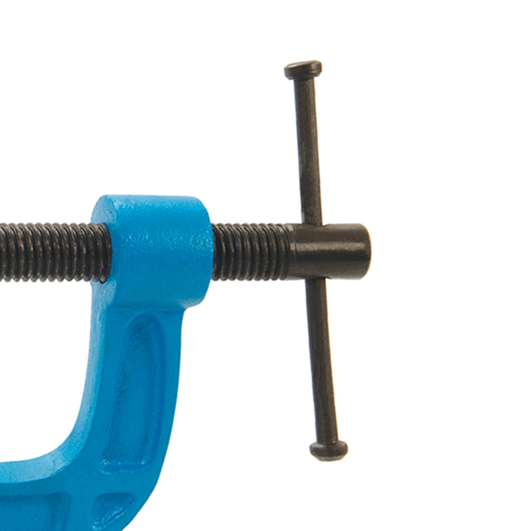 Light Duty G Clamp Cast Iron Frame With Black Phosphate Thread Coating 50mm