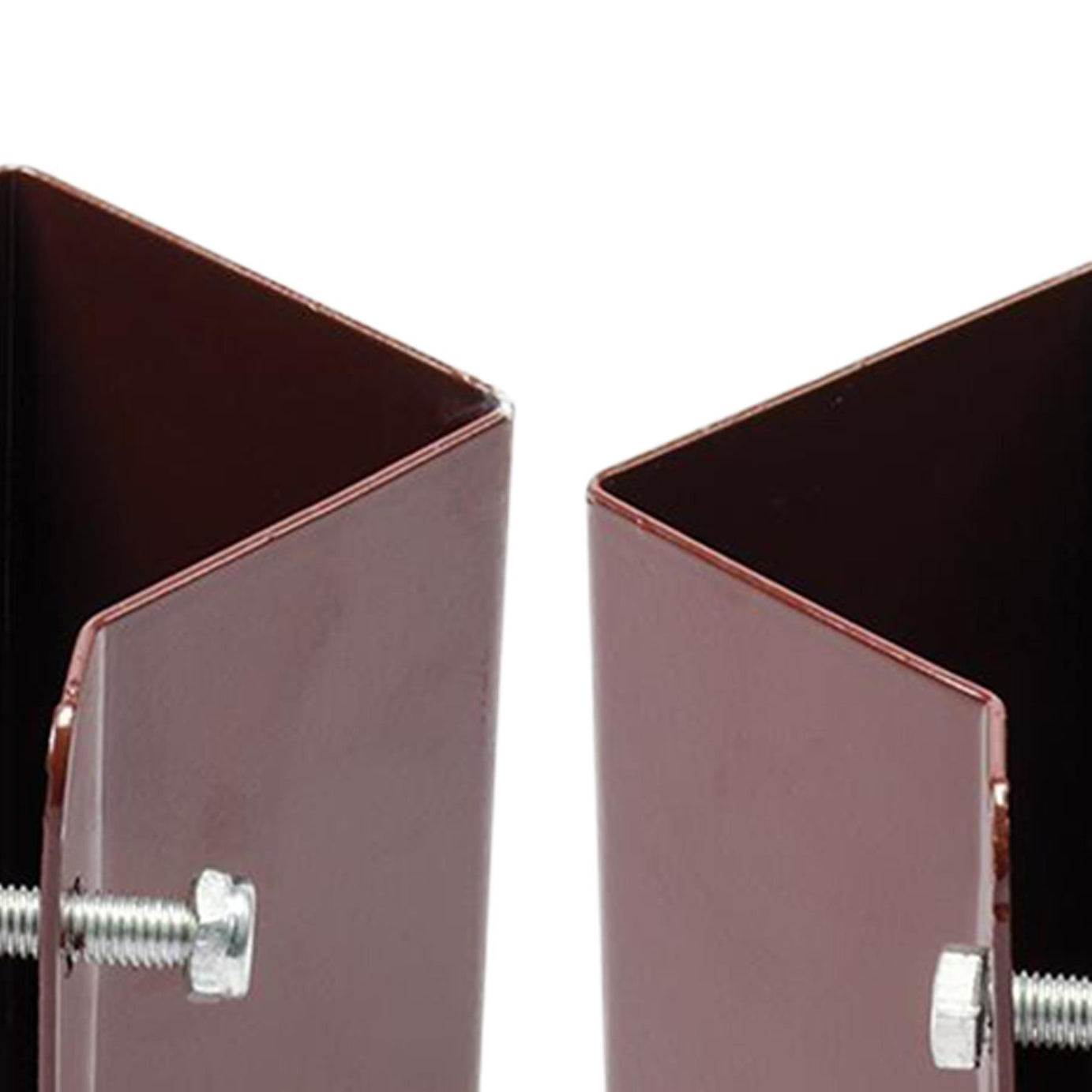 Fence Post Support Bolt Down 4" 100mm Garden Holder Like Metpost Bolt Grip Brown Pack Of 4