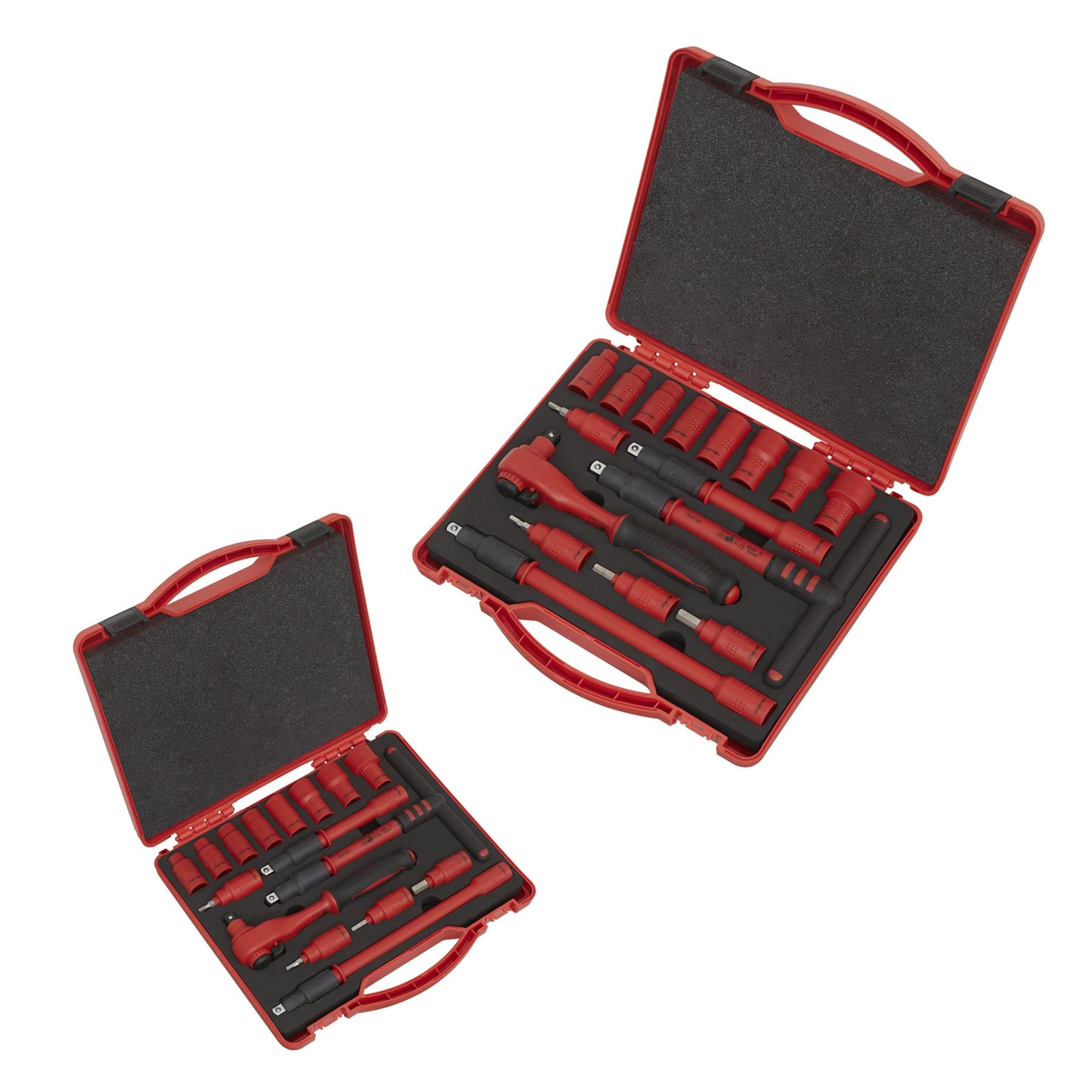 Sealey Insulated Socket Set 16pc 3/8"Sq Dr 6pt WallDrive VDE App.