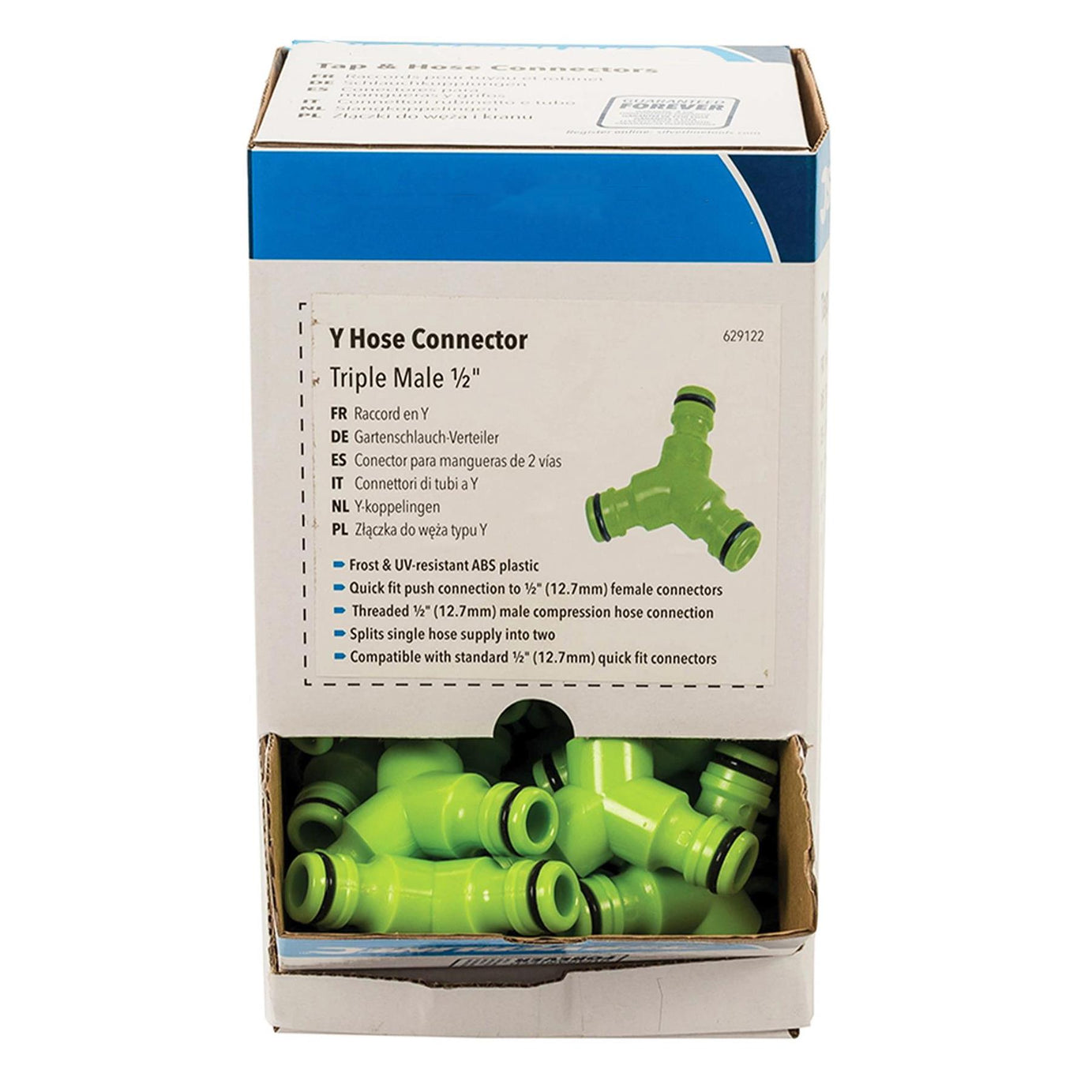 Hose pipe connector Irrigation Y shape 3/4 1/2 port 3 way garden water spilter 1PC