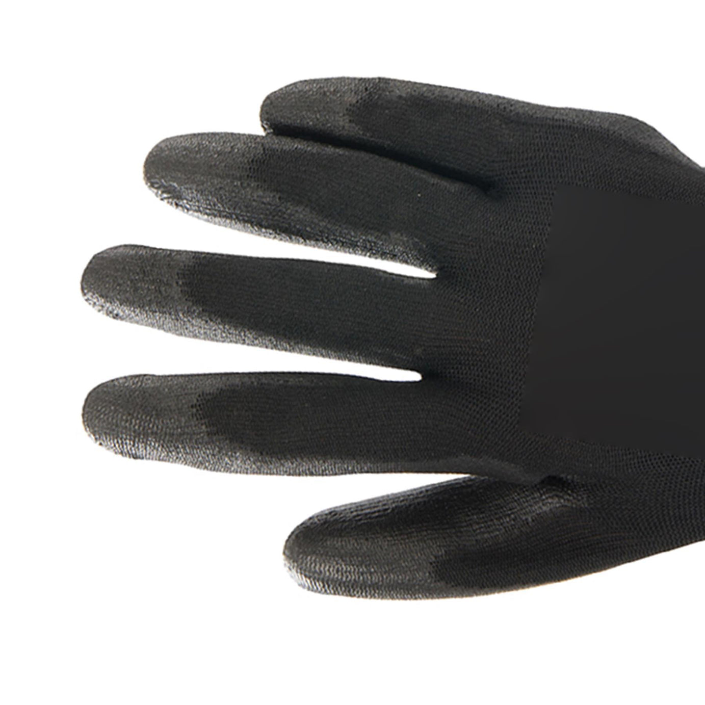 PU Palm Coated Work Wear Gardening Black Safety Gloves M 9