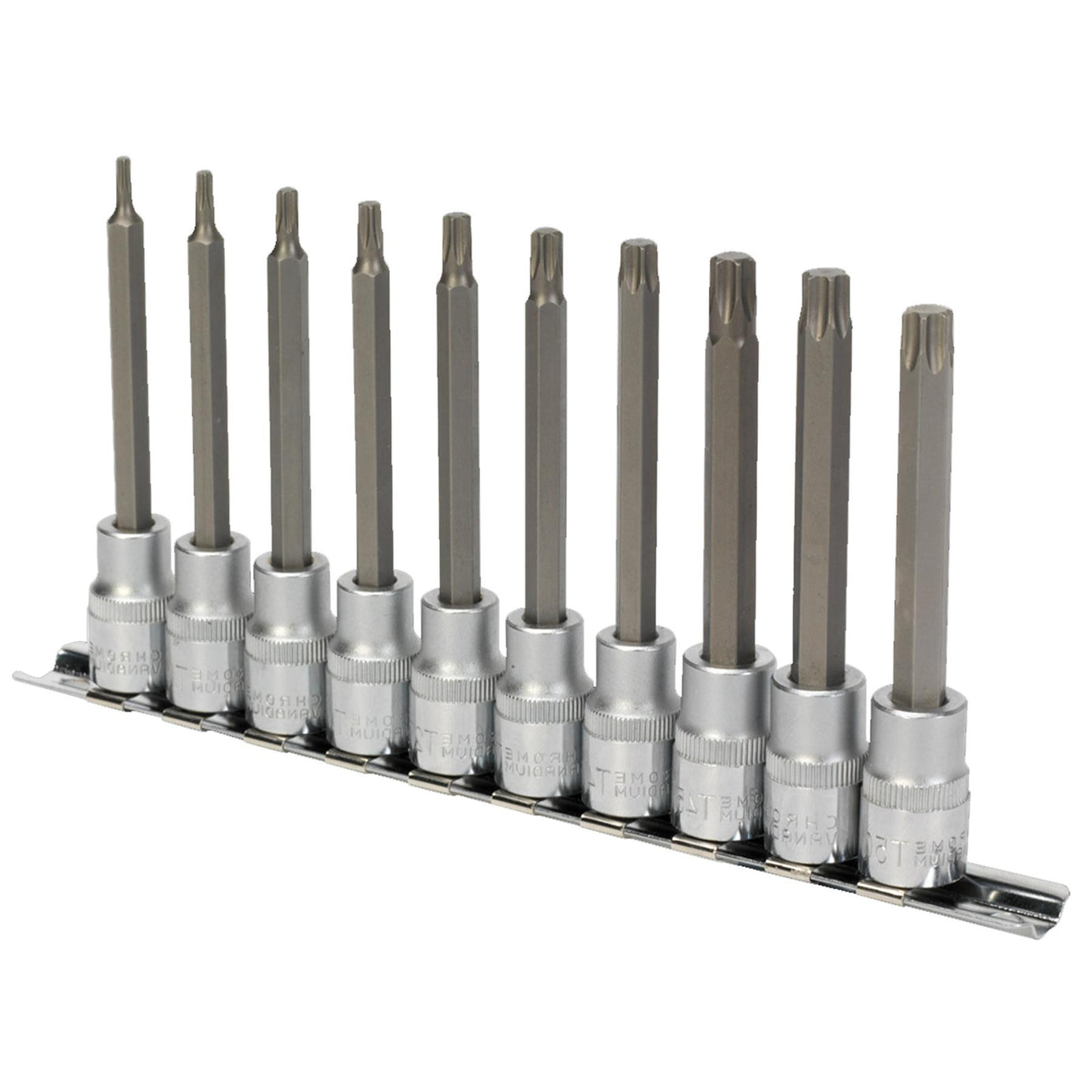 Sealey TRX-Star* Socket Bit Set 10pc 3/8"Sq Drive 100mm