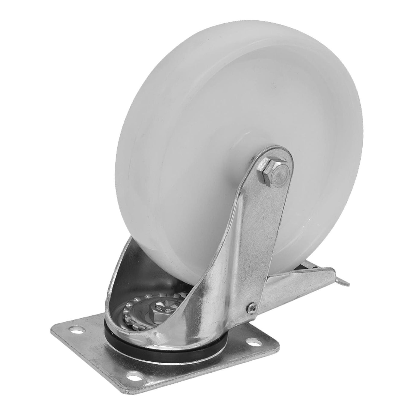 Sealey Heavy-Duty Nylon Castor Wheel Swivel Total Lock 125mm