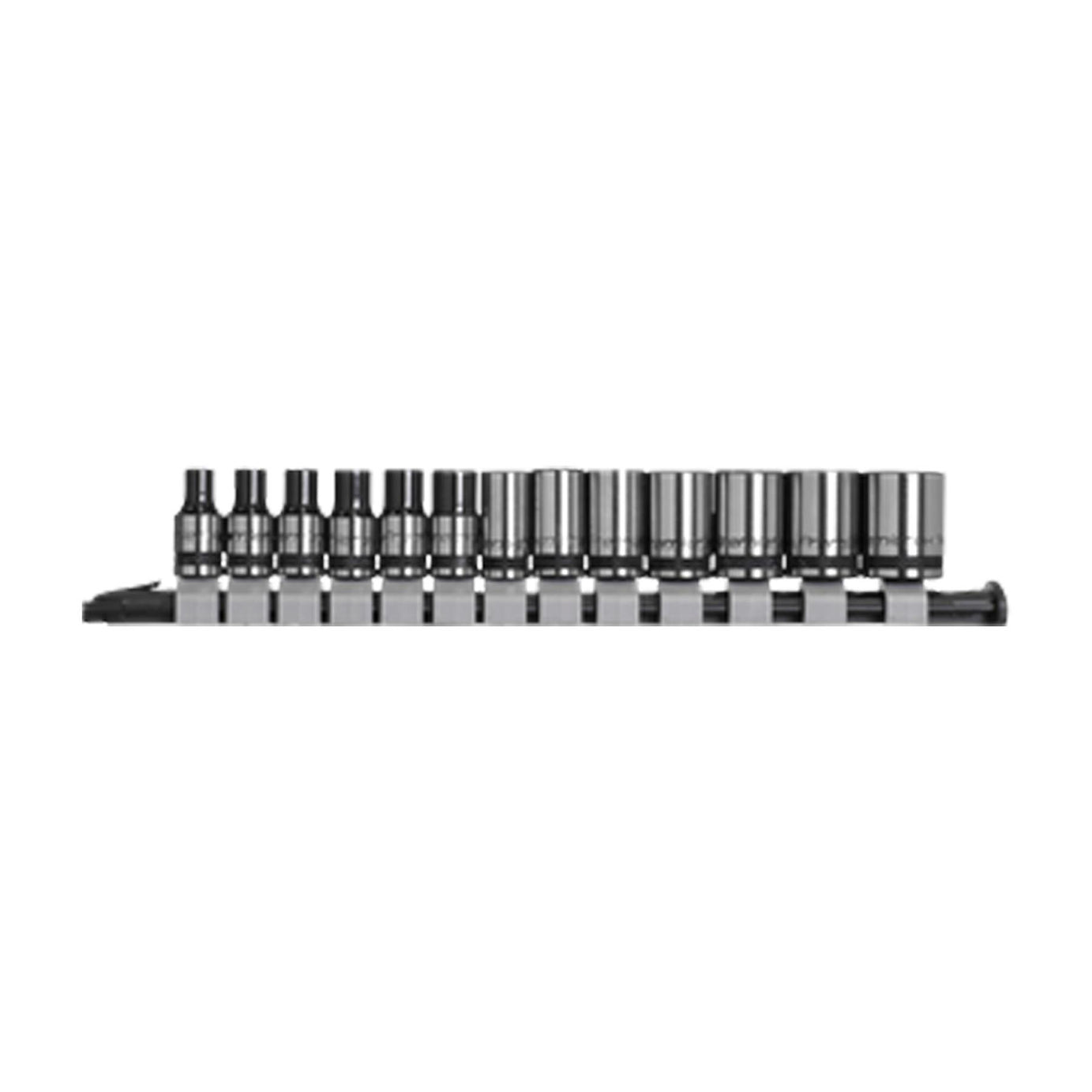 Sealey Socket Set 13pc 1/4"Sq Drive Metric - Black Series
