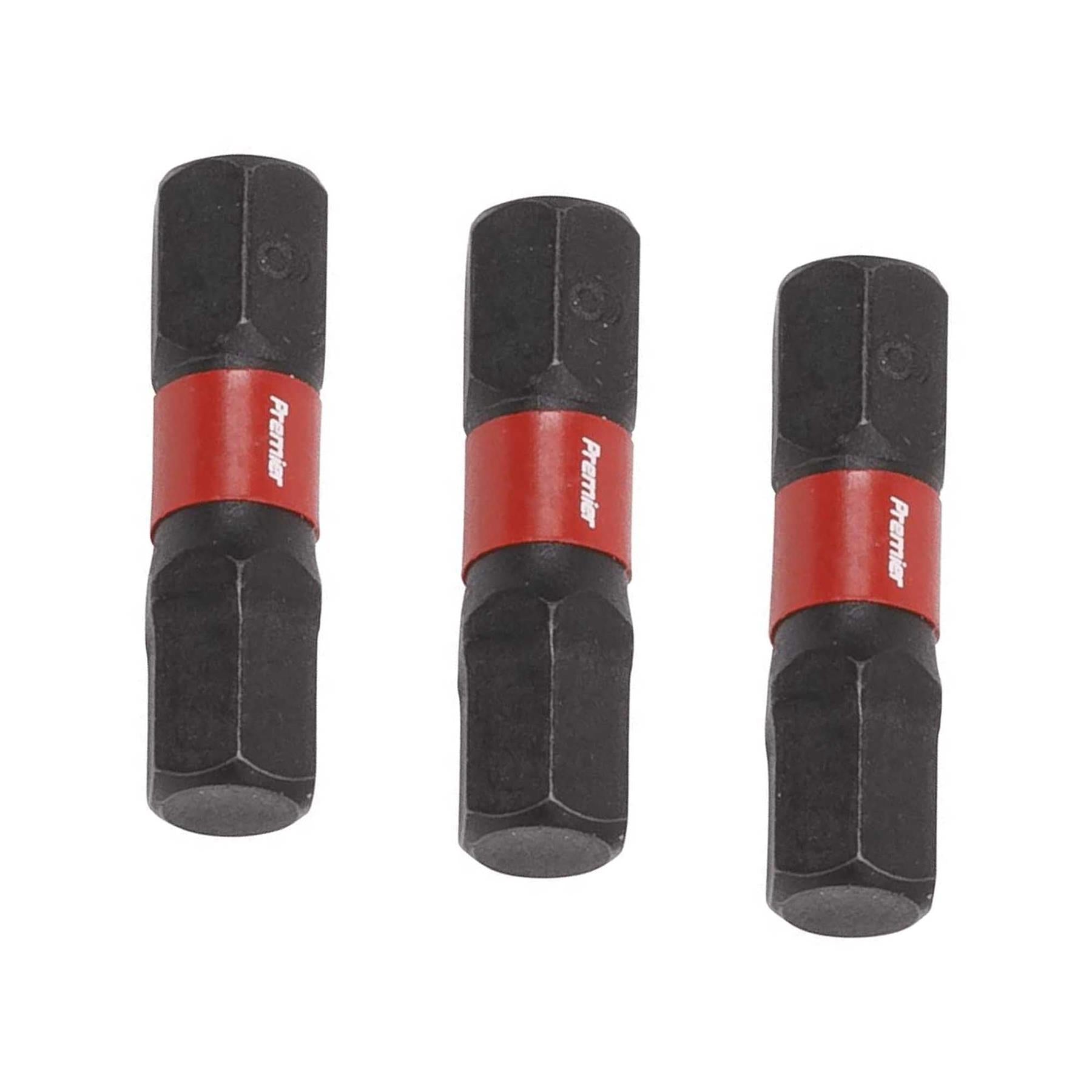 Hex 6mm Impact Power Tool Bits 25mm - 3pc