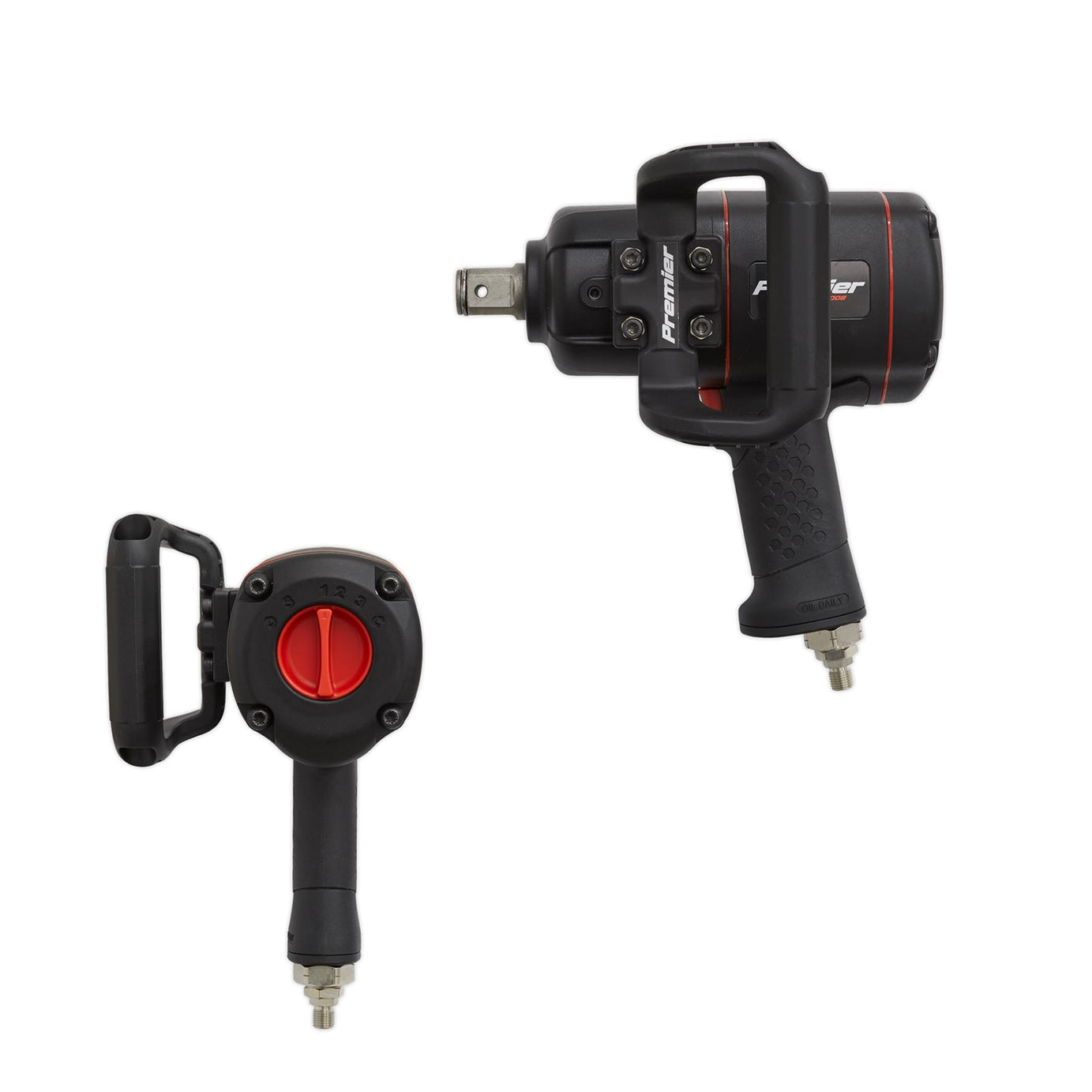 Sealey Air Impact Wrench 1"Sq Drive - Twin Hammer Lightweight Handling Heavyweight Power