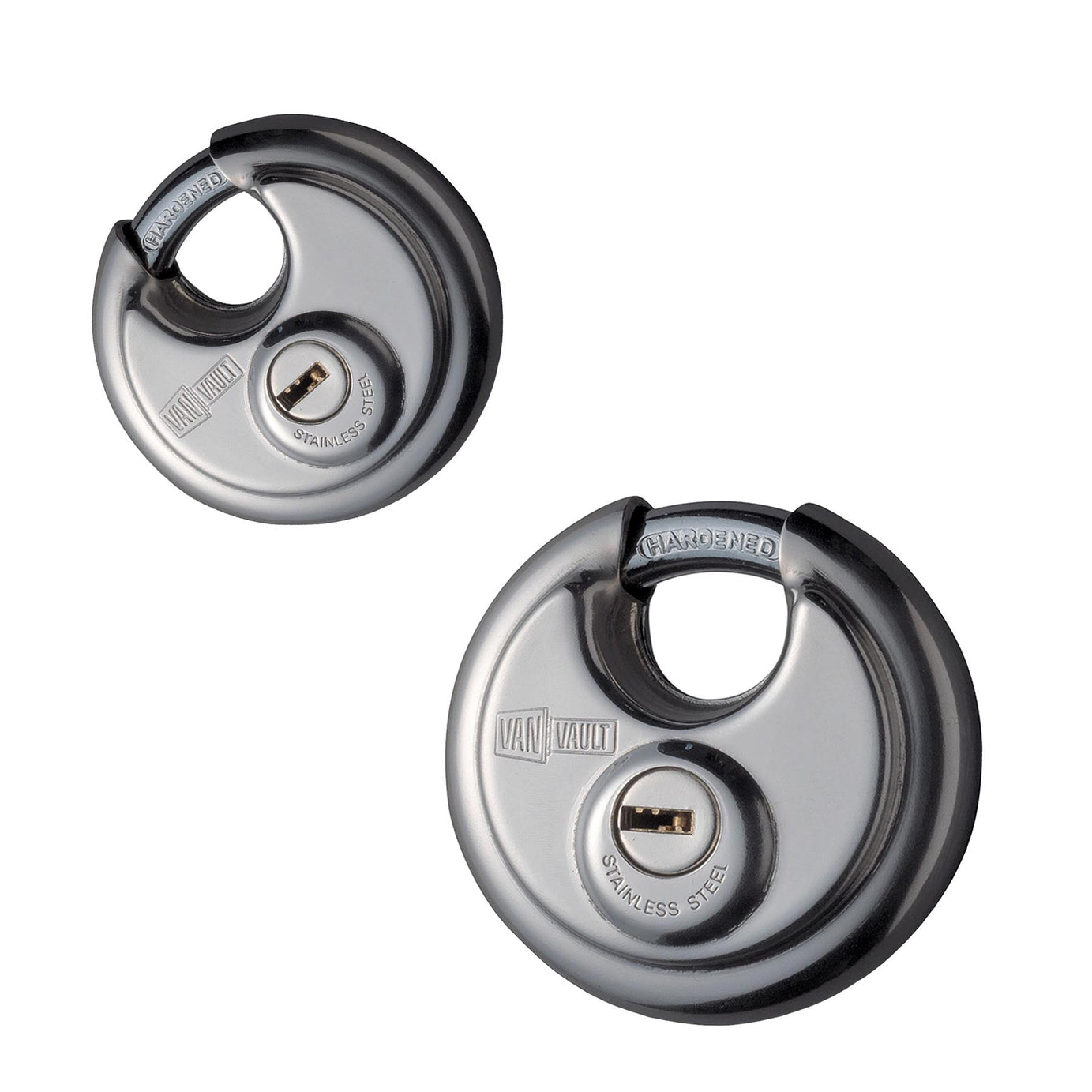 Van Vault Stainless Steel Disc Padlock 70mm