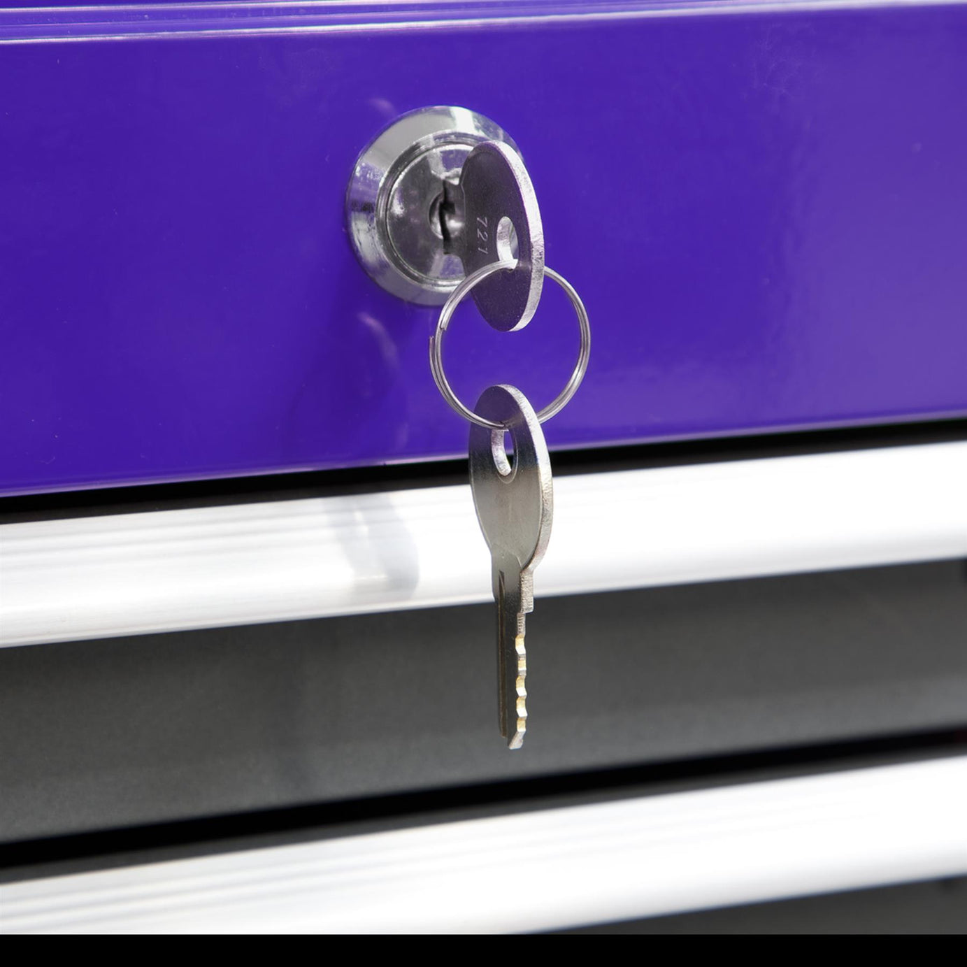 Sealey Mid-Box 3 Drawer with Ball-Bearing Slides - Purple/Grey