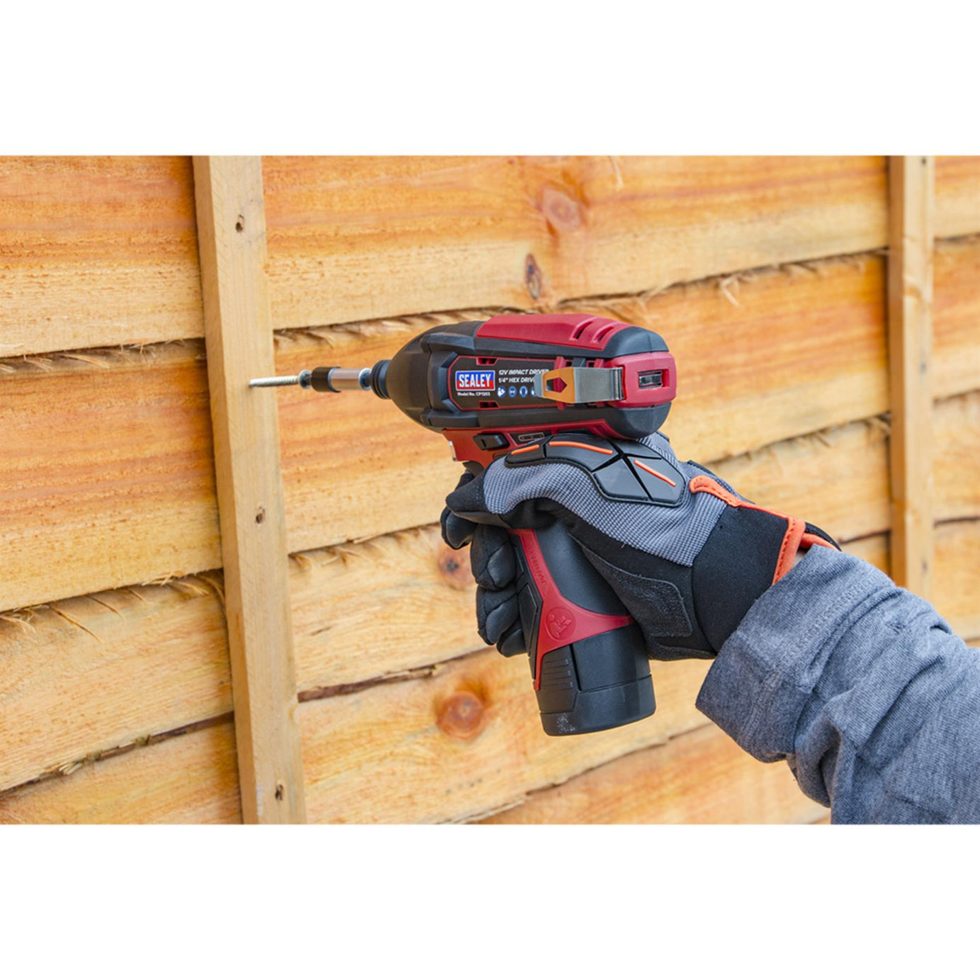 Sealey Cordless Impact Driver 1/4"Hex Dr 80Nm 12V Li-ion- Body Only