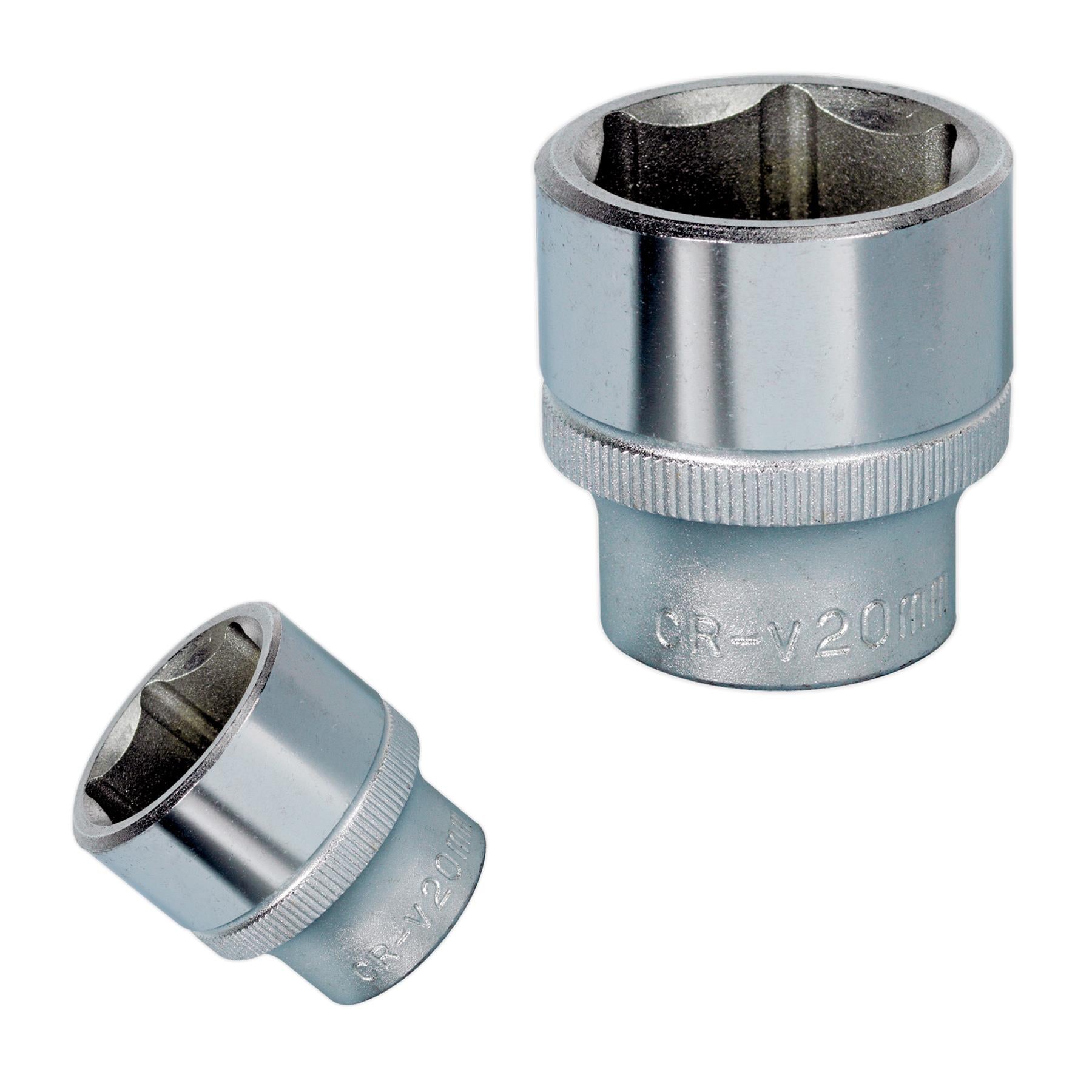 Sealey WallDrive® Socket 20mm 3/8"Sq Drive Chrome Vanadium Steel