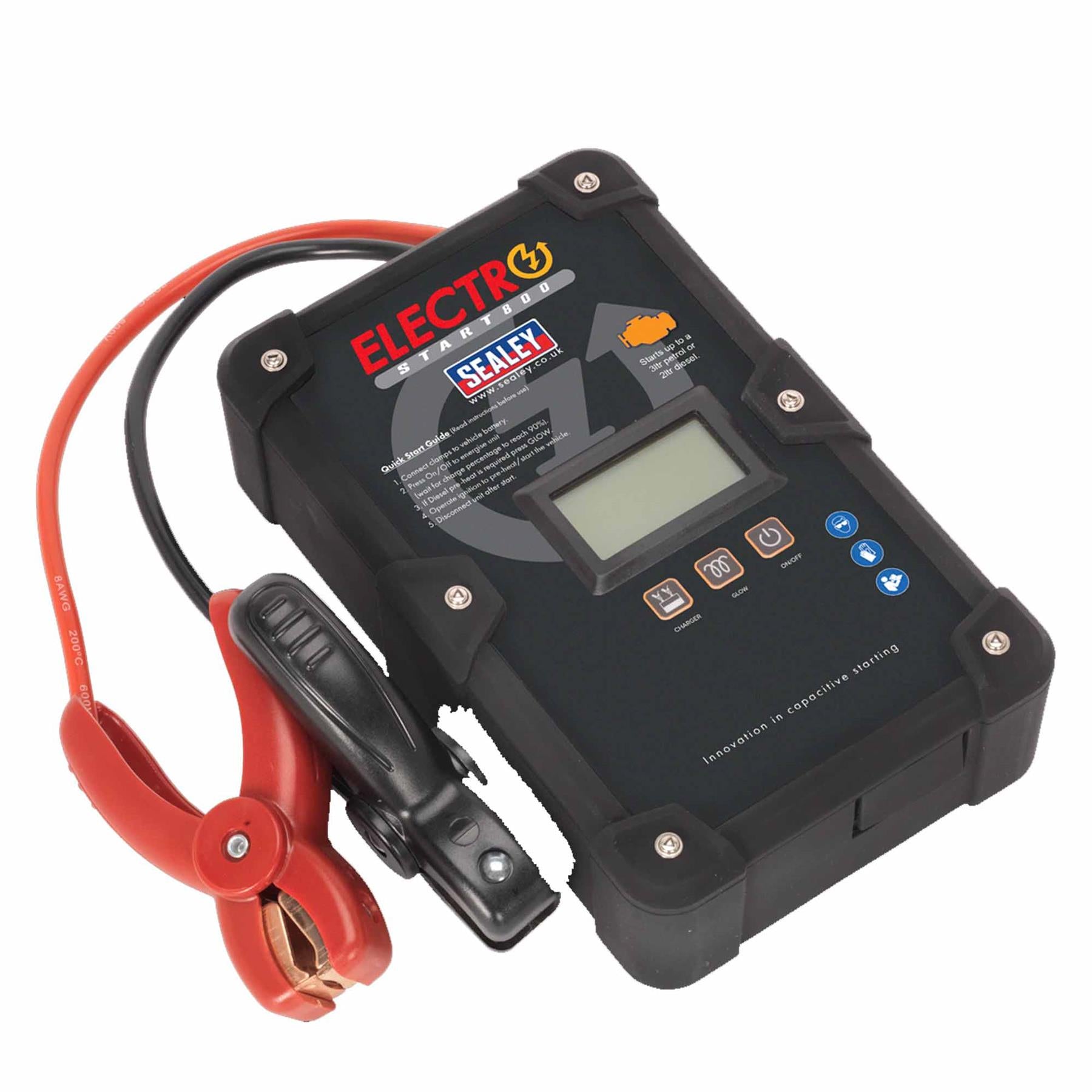 Sealey ElectroStart Batteryless Power Start 800A 12V Simple and safe